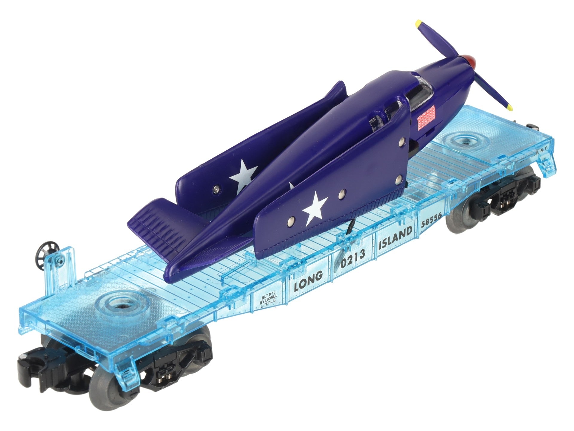 Lionel 6-58556 O Gauge Long Island TTLE Flatcar with WWII Navy Aircraft LN/Box