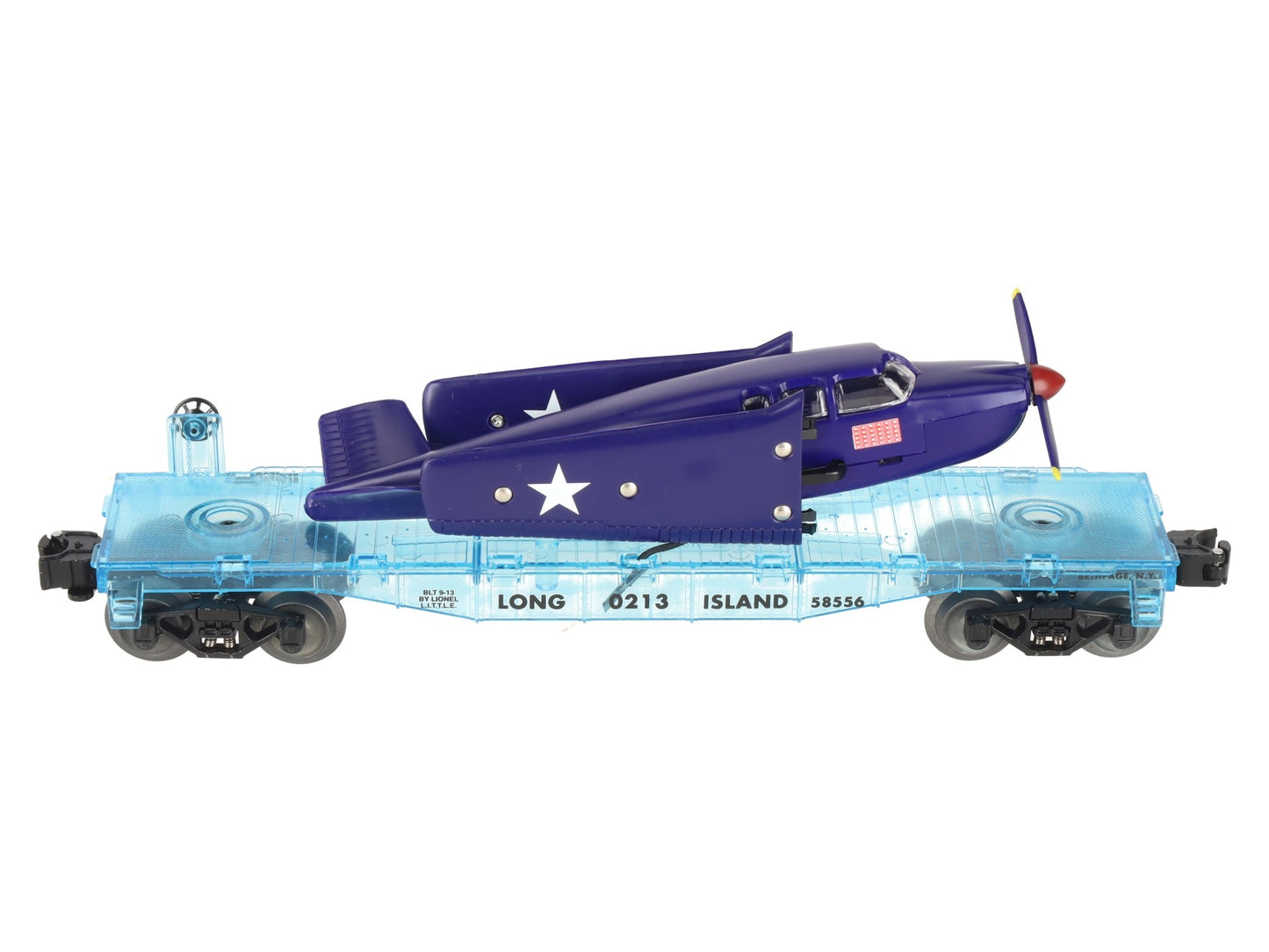 Lionel 6-58556 O Gauge Long Island TTLE Flatcar with WWII Navy Aircraft LN/Box