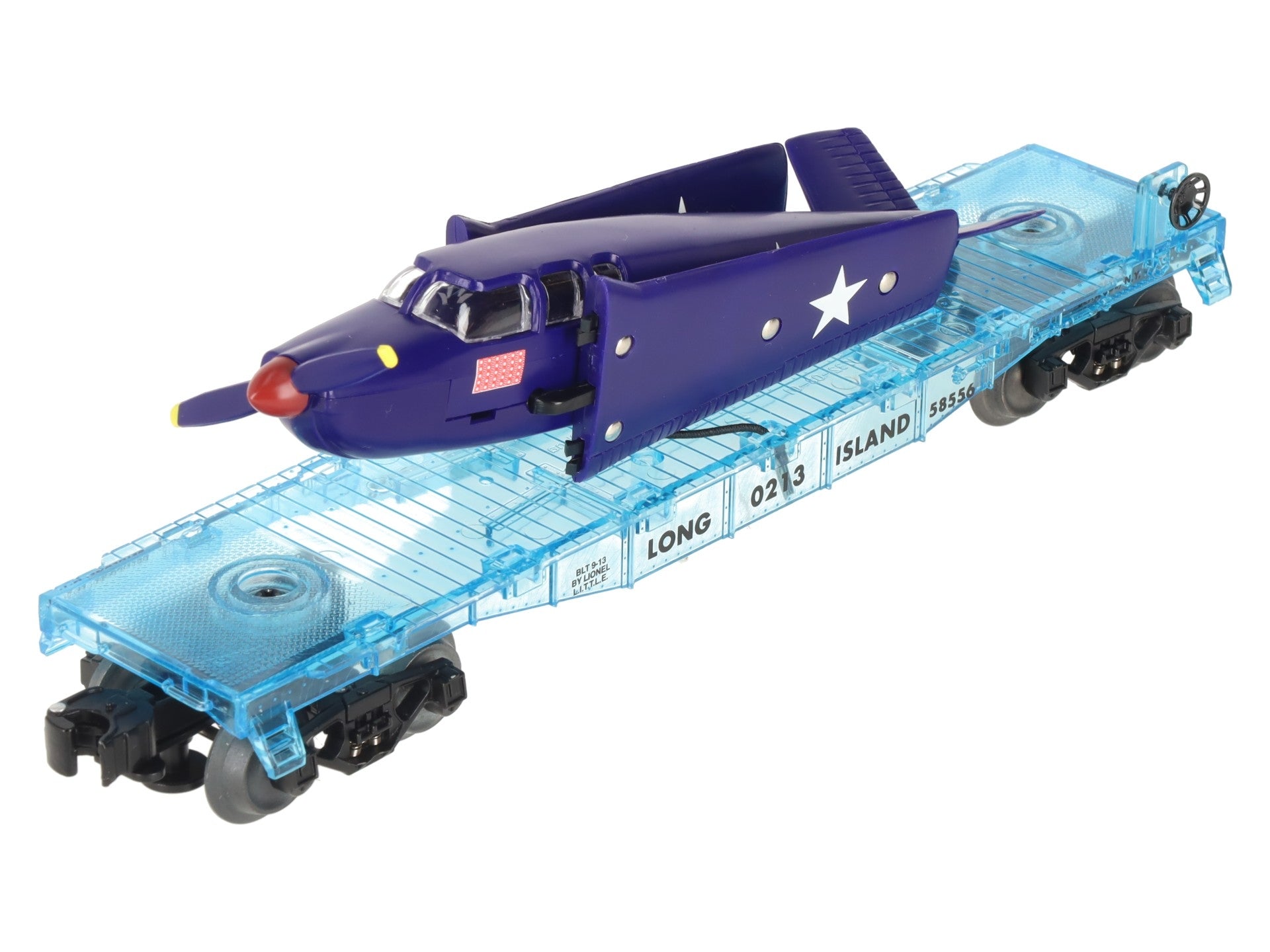 Lionel 6-58556 O Gauge Long Island TTLE Flatcar with WWII Navy Aircraft LN/Box