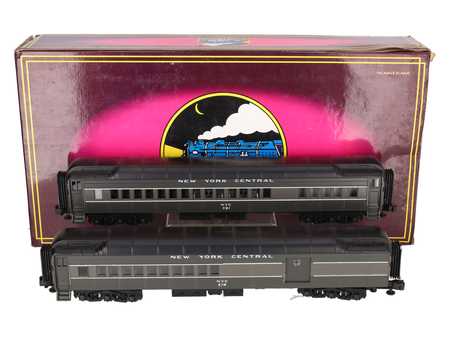 MTH 20-6654 O NYC 70' Streamlined Sleeper/Diner Passenger Car Set (Set of 2) EX/Box