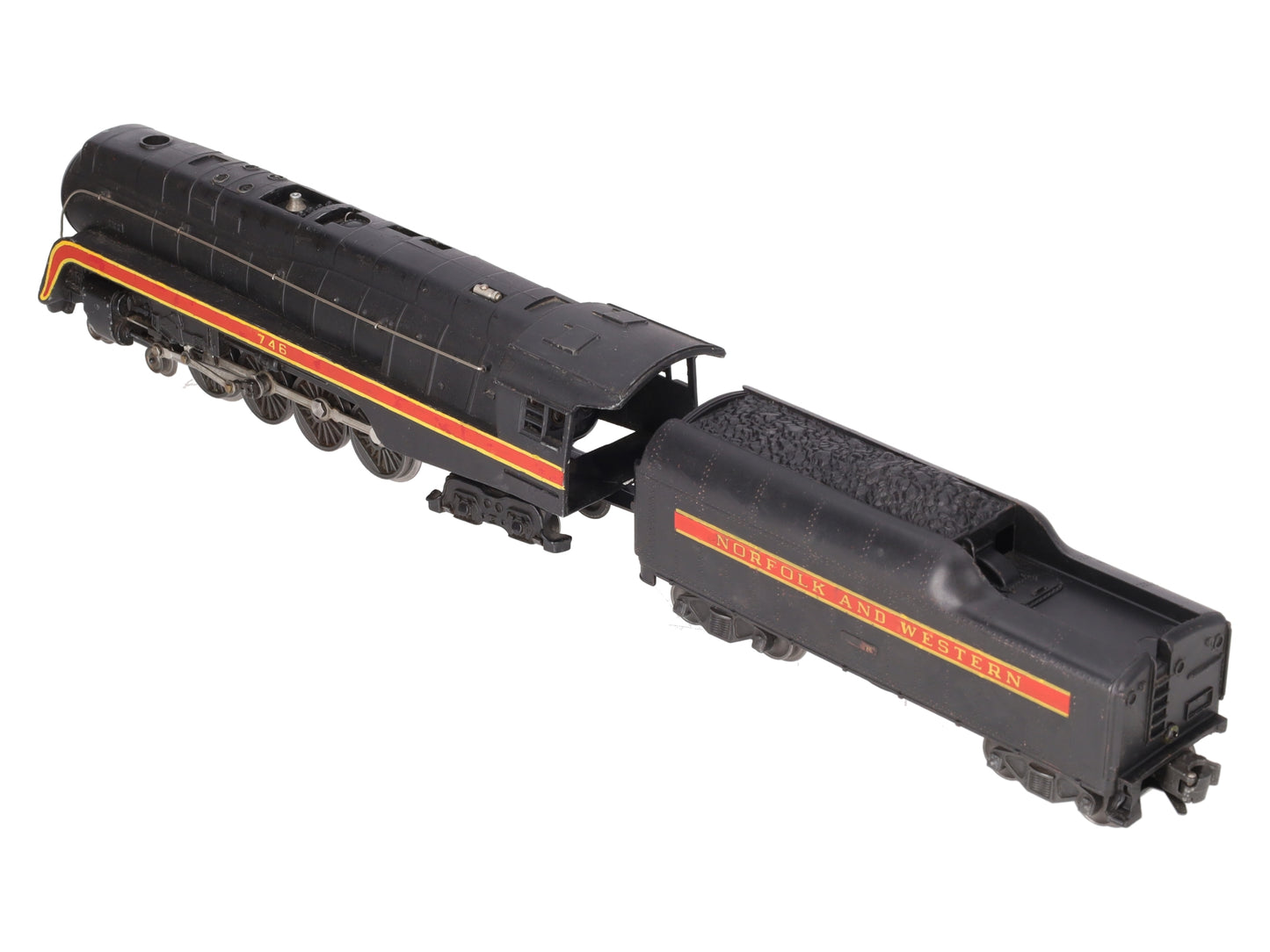 Lionel 746 Vintage O N&W J Class 4-8-4 Steam Locomotive & 746W Tender