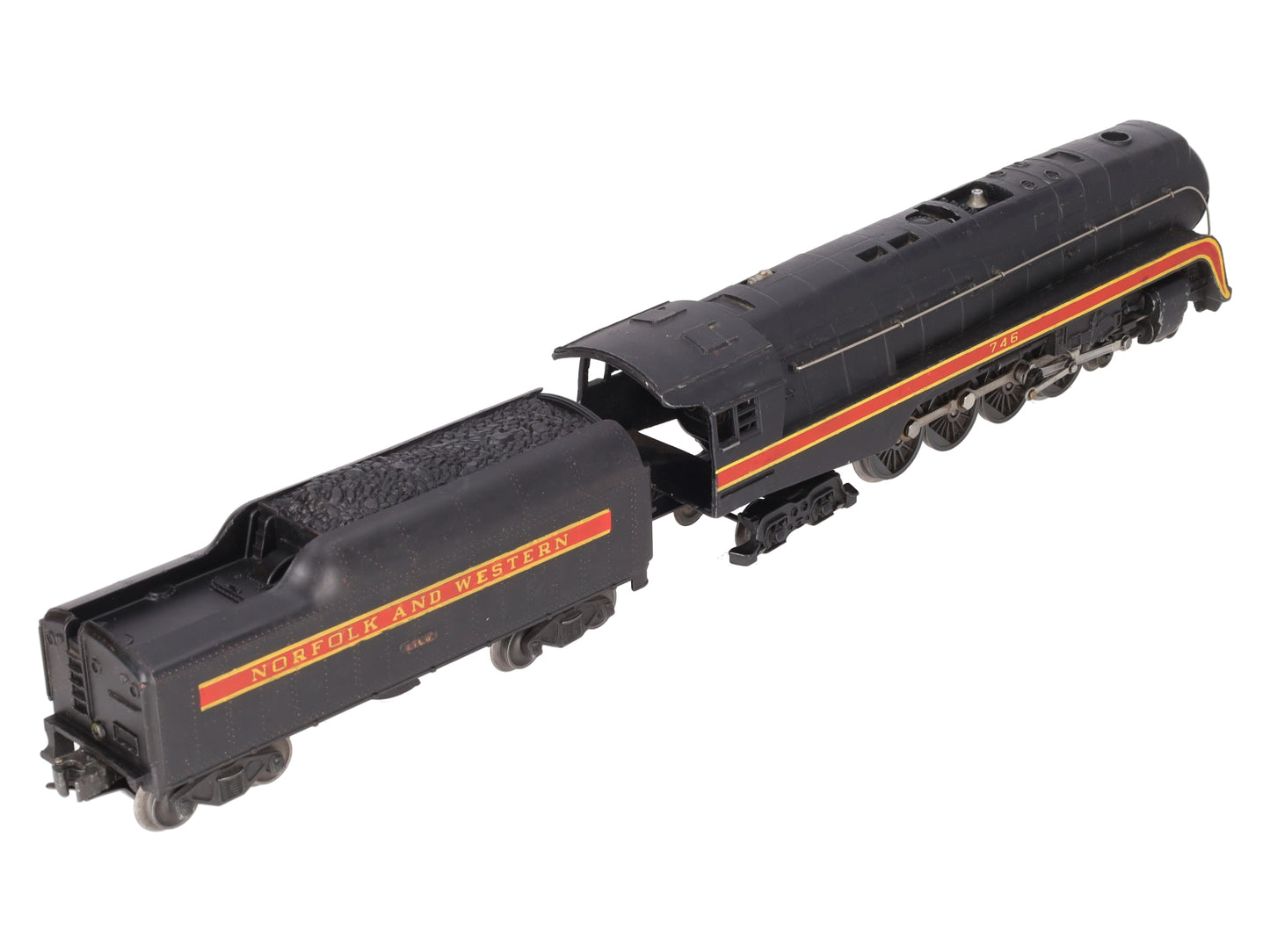 Lionel 746 Vintage O N&W J Class 4-8-4 Steam Locomotive & 746W Tender