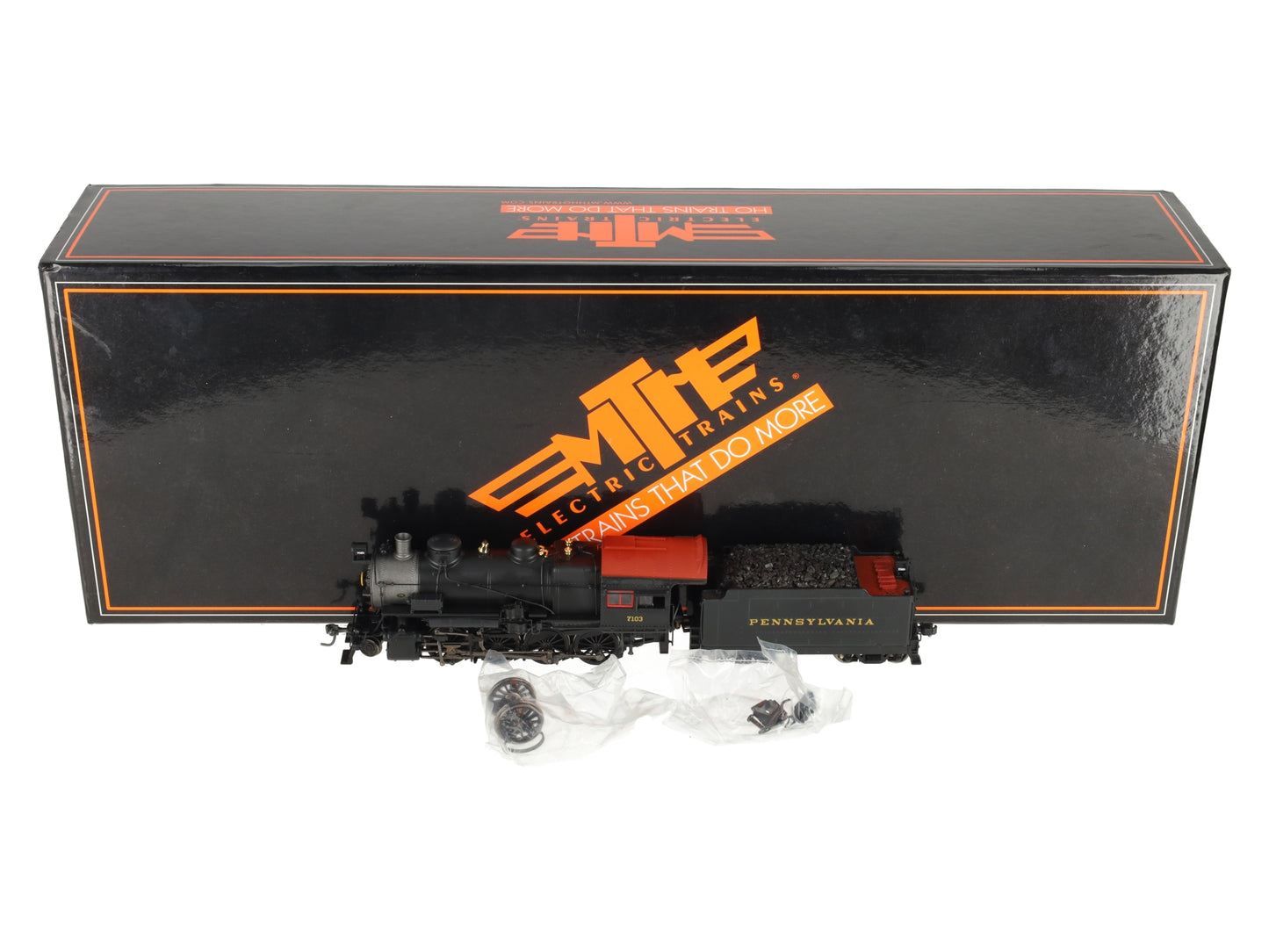 MTH 80-3240-1 HO Pennsylvania Railroad 2-8-0 H10 Steam with P-S 3 & DCC #7103 VG/Box