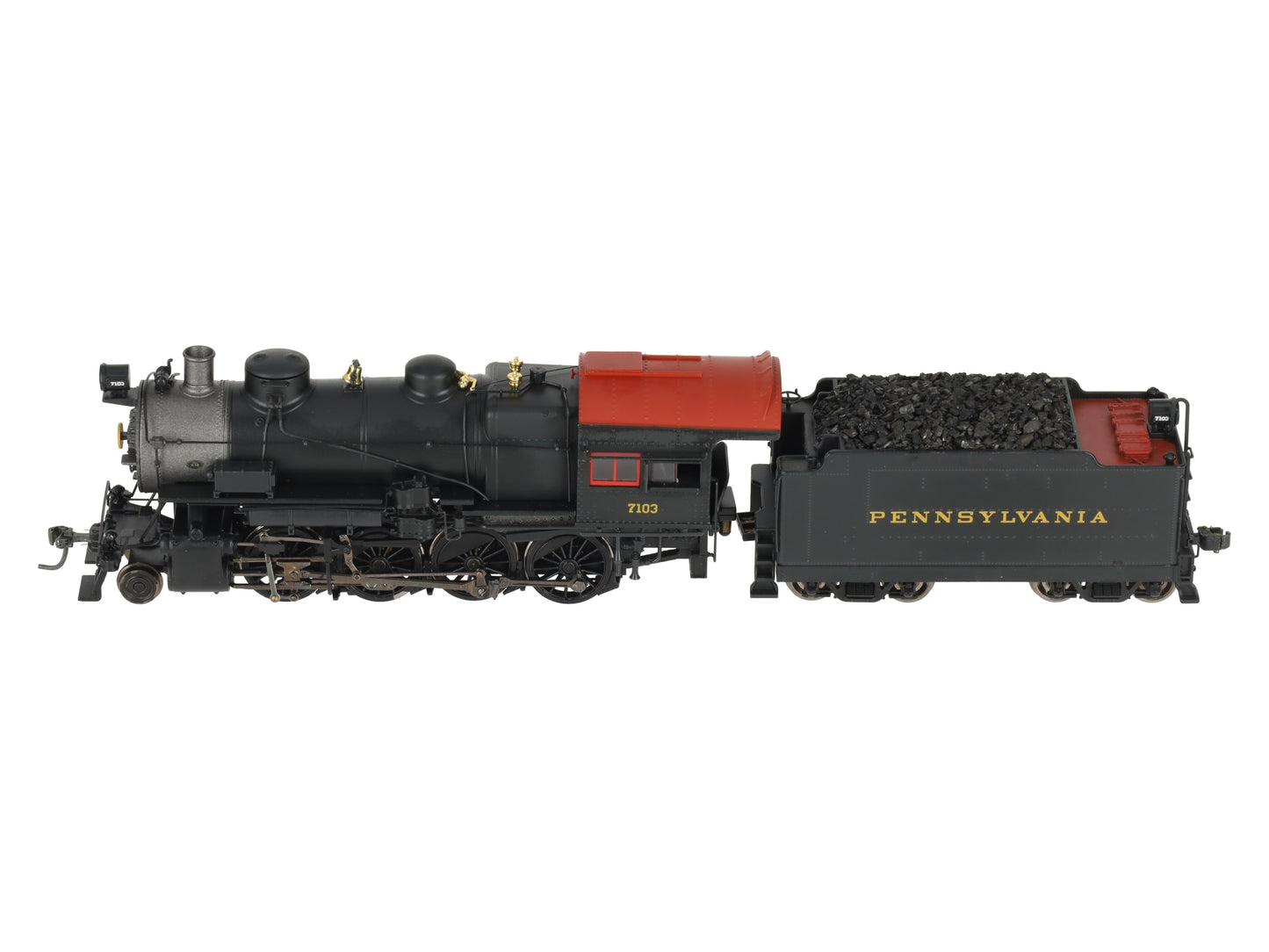 MTH 80-3240-1 HO Pennsylvania Railroad 2-8-0 H10 Steam with P-S 3 & DCC #7103 VG/Box