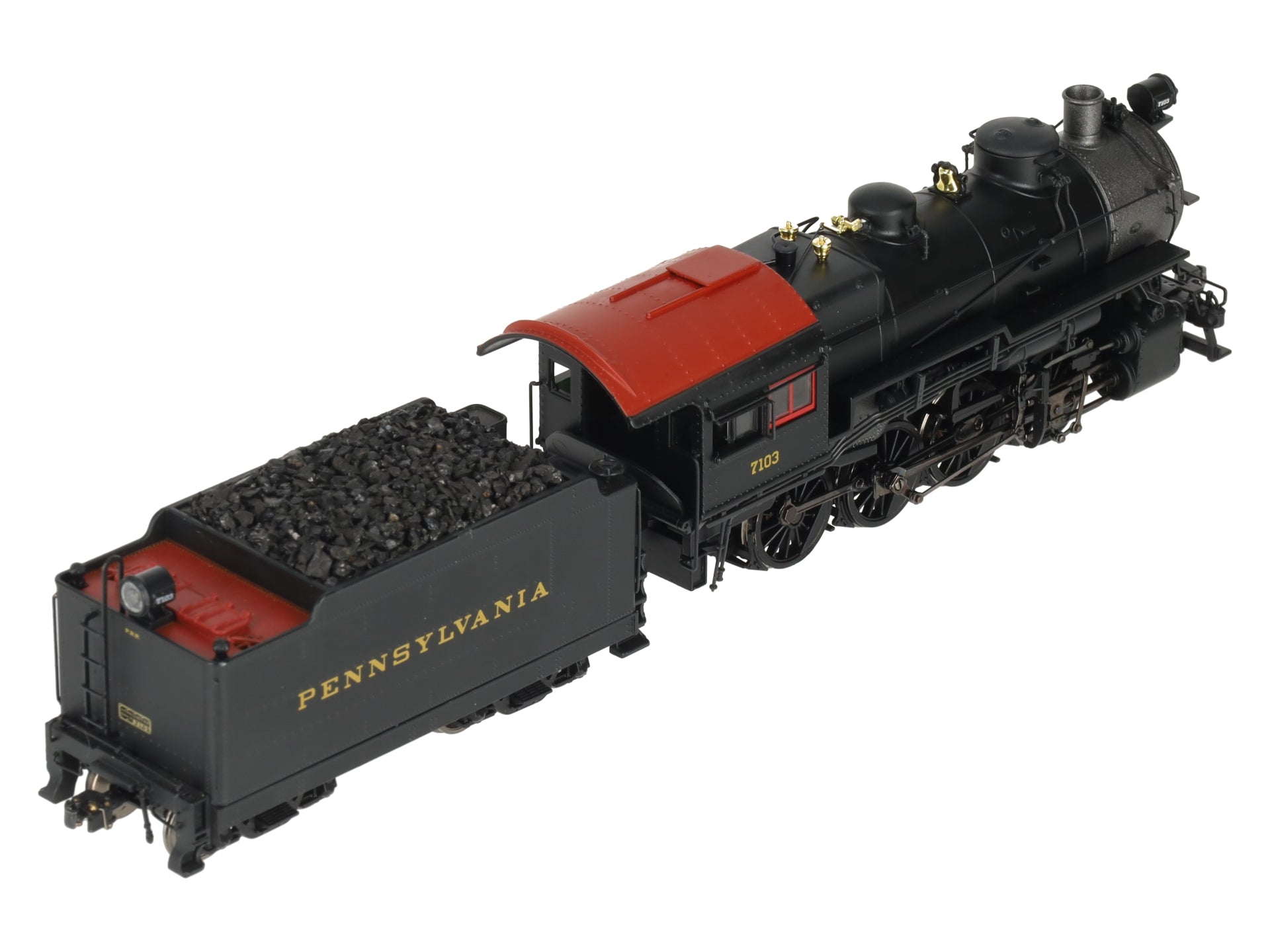 MTH 80-3240-1 HO Pennsylvania Railroad 2-8-0 H10 Steam with P-S 3 & DCC #7103 VG/Box