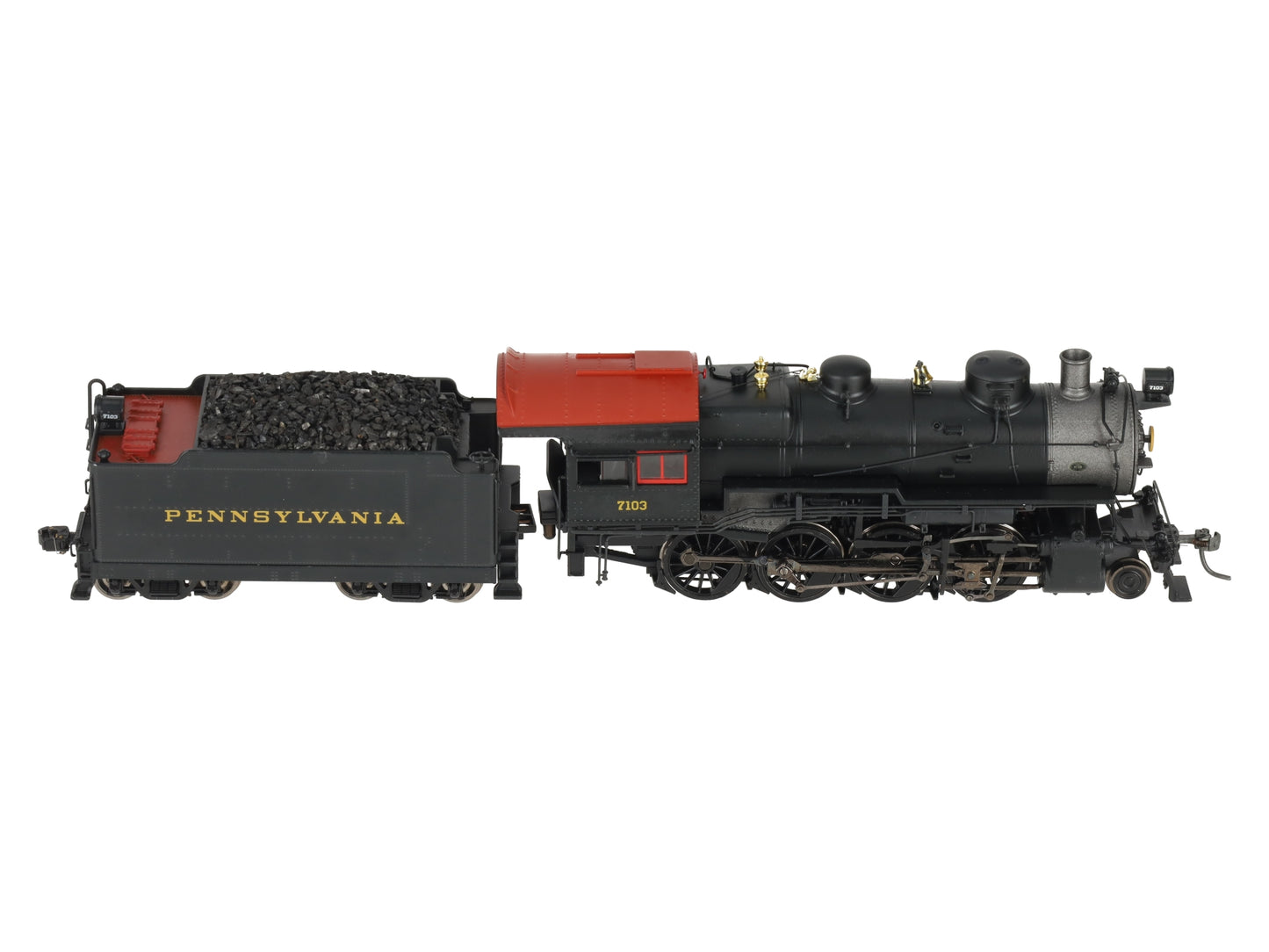 MTH 80-3240-1 HO Pennsylvania Railroad 2-8-0 H10 Steam with P-S 3 & DCC #7103 VG/Box