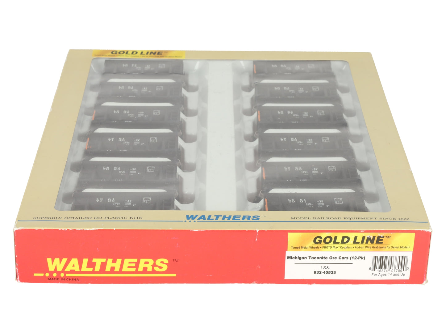 Walthers 932-40533 HO LSI Gold Line Michigan-Style Taconite Ore Car (Set of 12) LN/Box