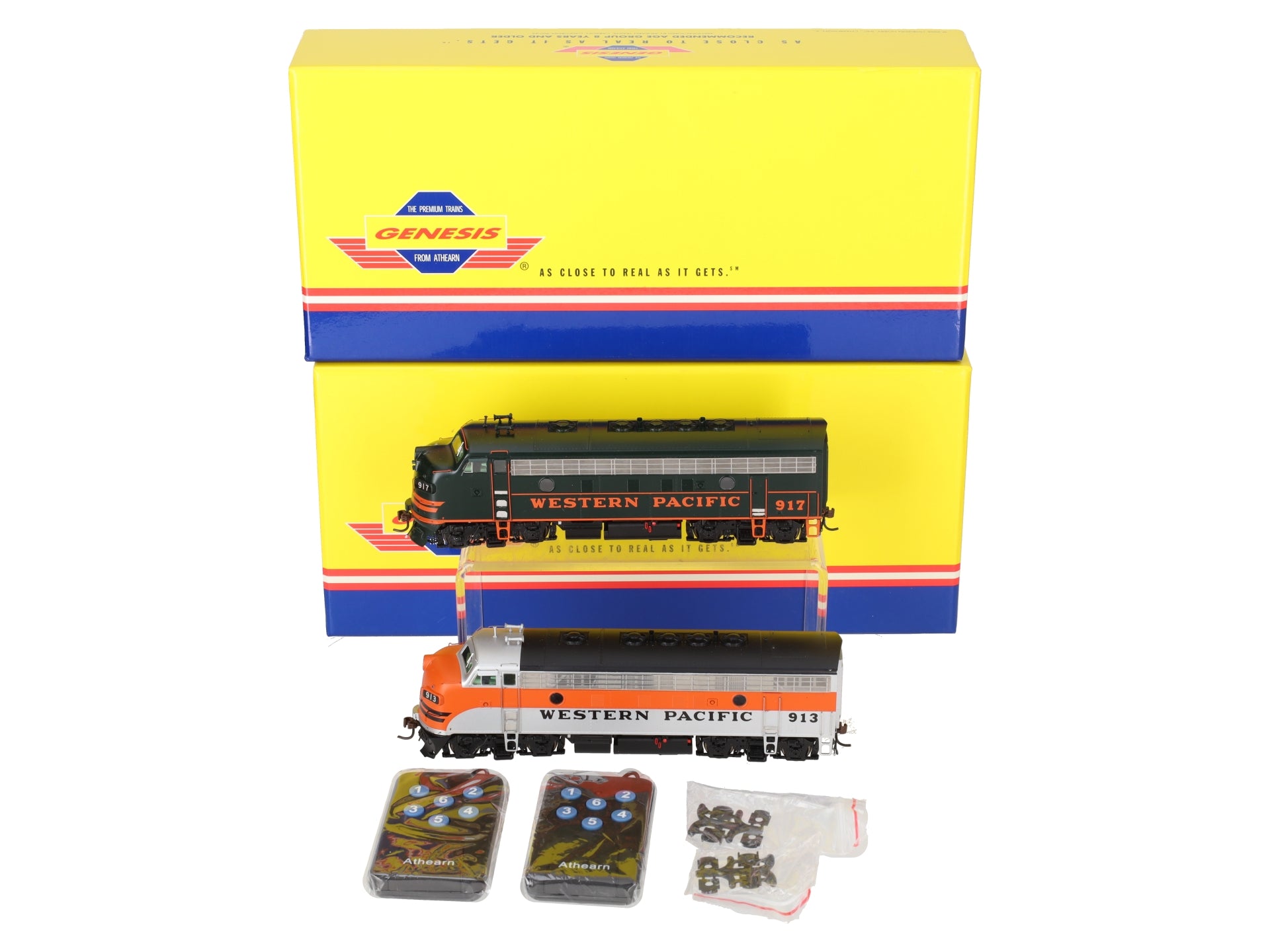 Athearn G22170 HO Scale WP F-7 AA Diesel Set w/Sound LN/Box