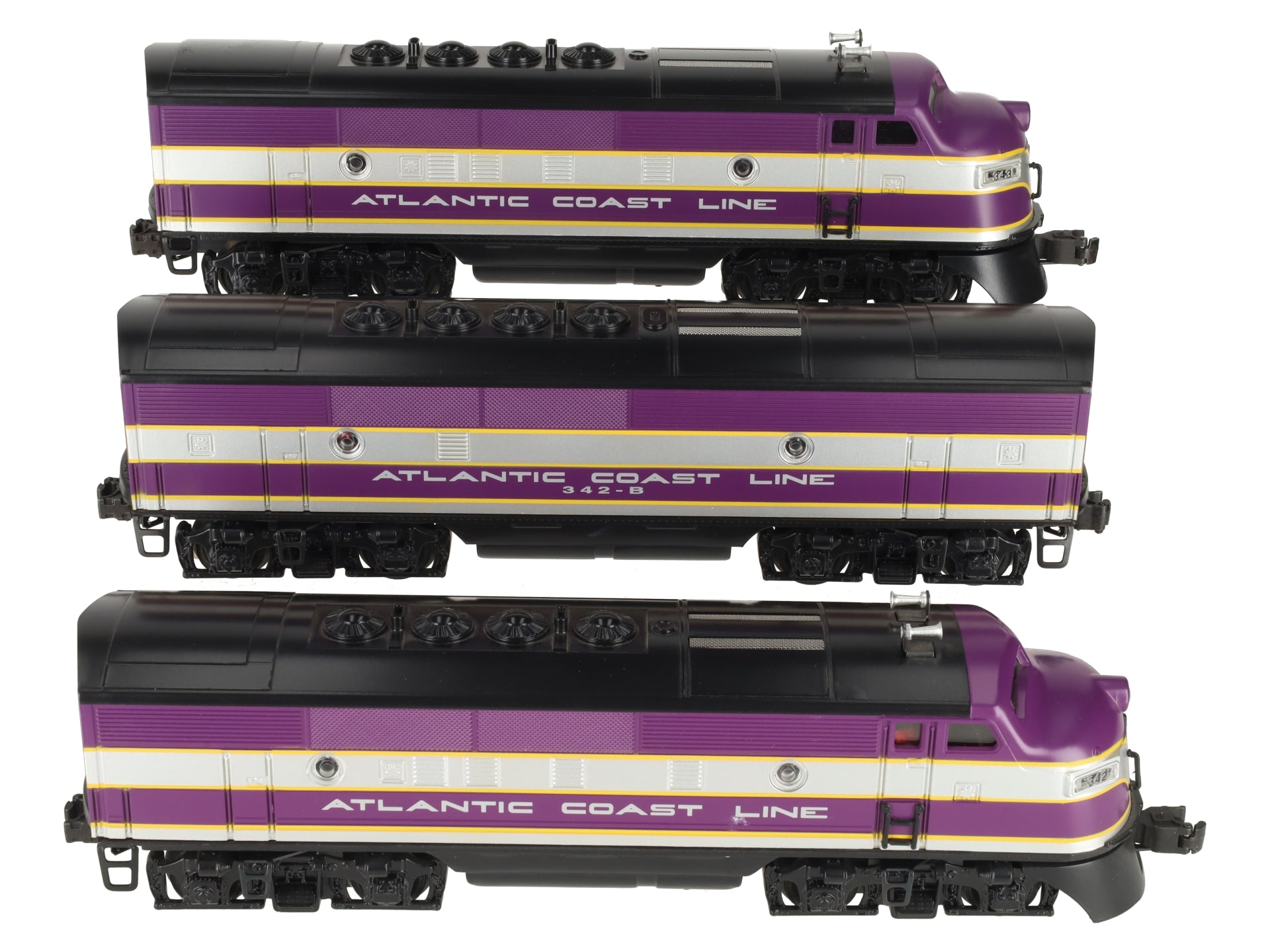 Lionel 6-11903 O Gauge Atlantic Coast Line F3 ABA Diesel Set w/TMCC & RS EX/Box