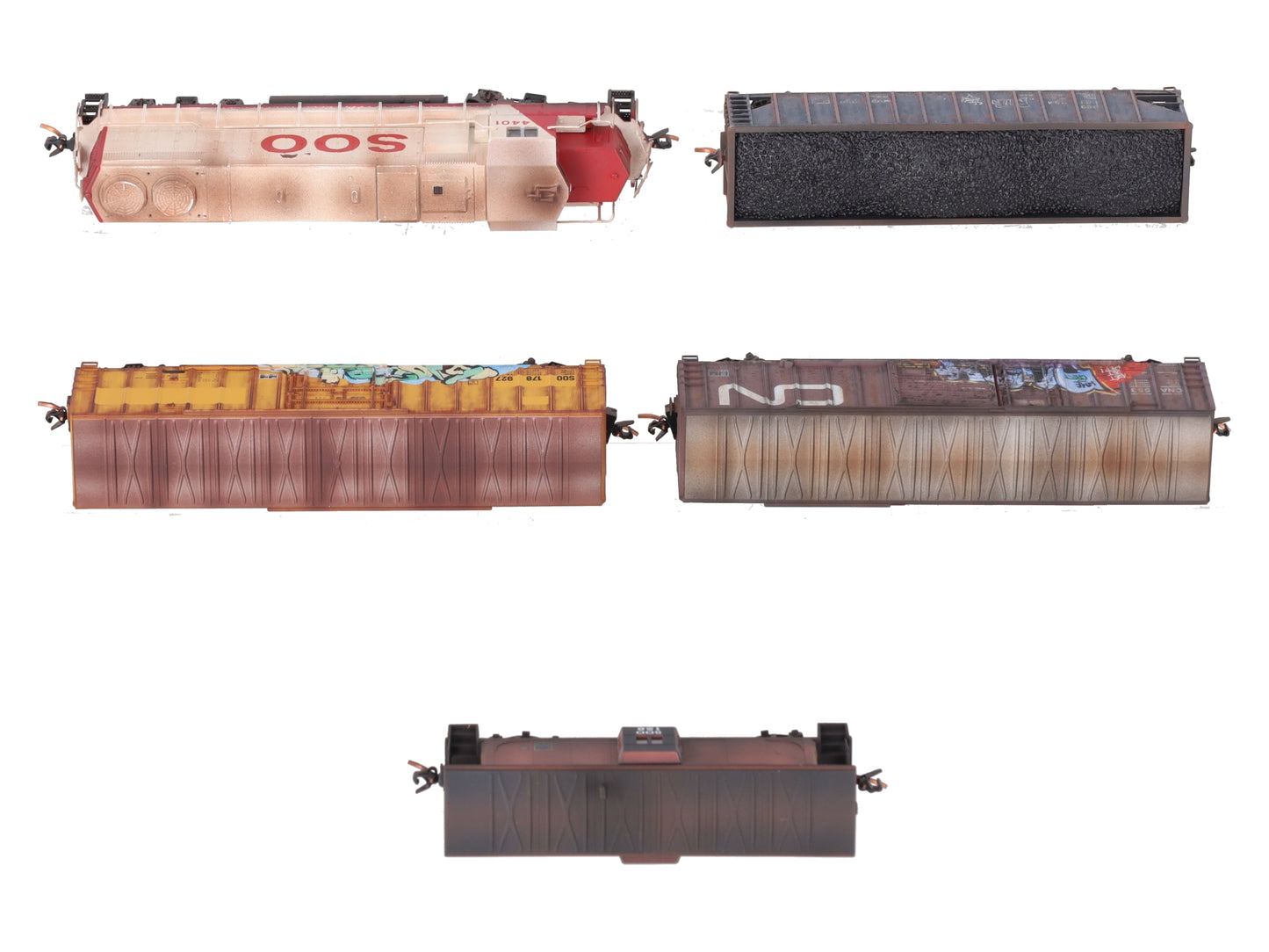 Micro-Trains 99301660 N Scale SOO Line Weathered Diesel Locomotive Set LN/Box