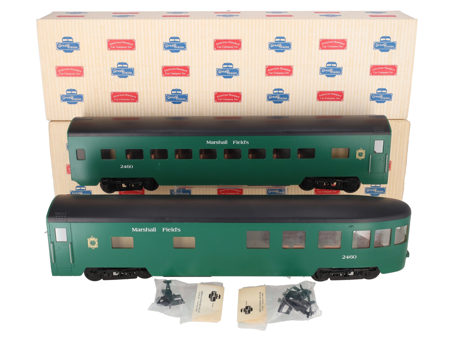 Great Trains G Scale Marshall Passenger 2 Car Set VG/Box