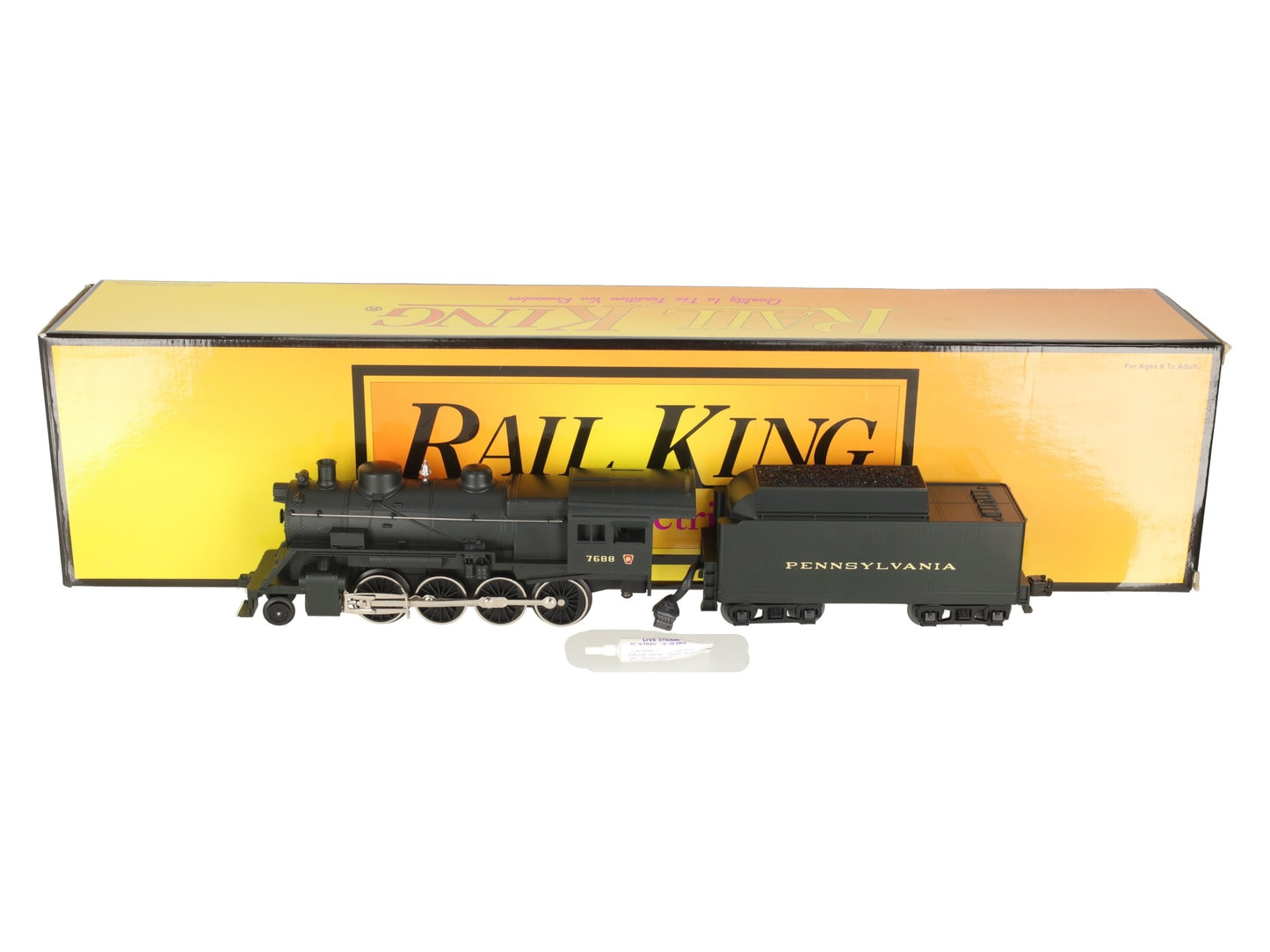 MTH 30-1159-1 O Gauge Pennsylvania 2-8-0 Steam Locomotive & Tender w/PS2 #7688 EX/Box