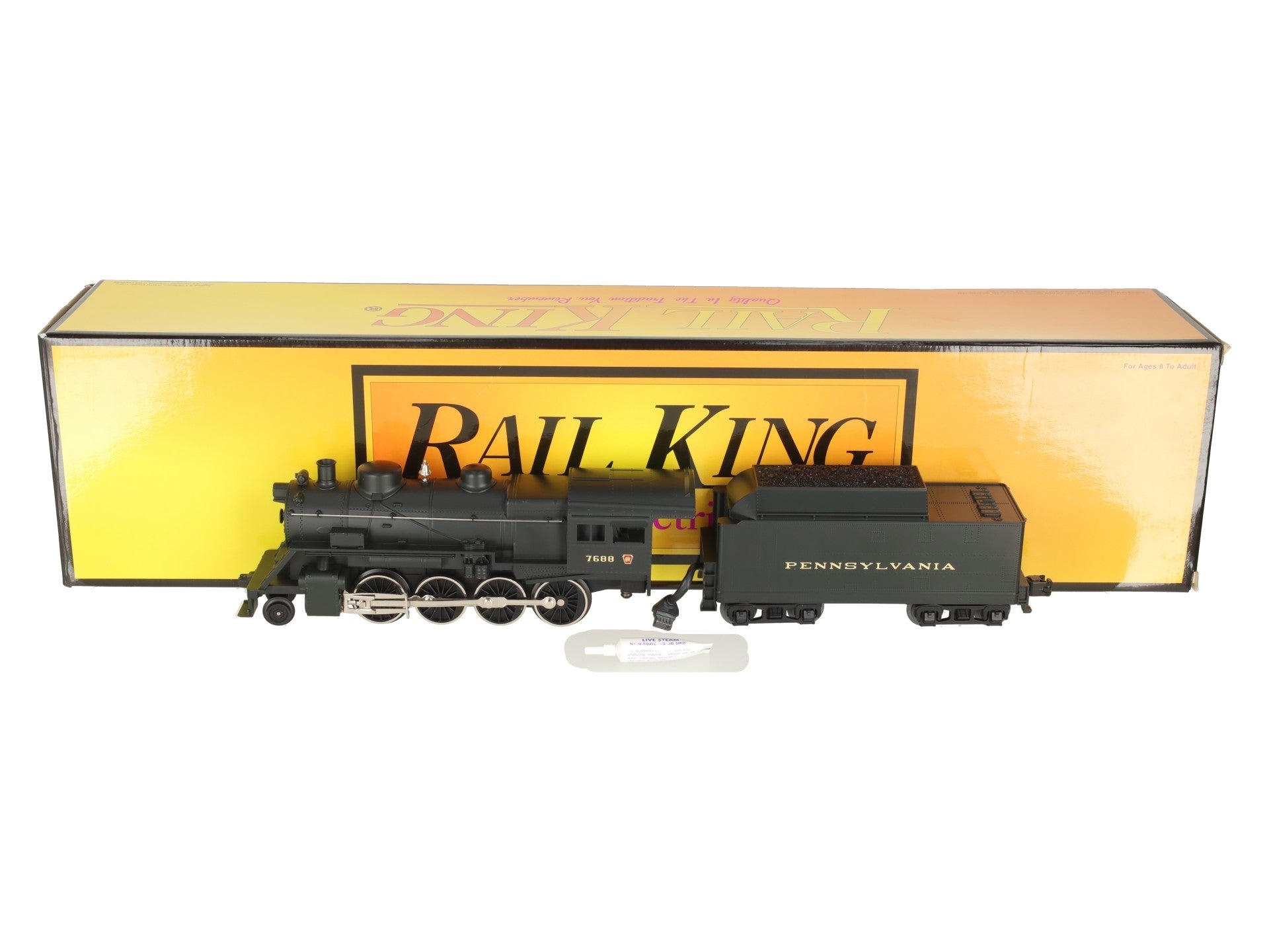 MTH 30-1159-1 O Gauge Pennsylvania 2-8-0 Steam Locomotive & Tender w/PS2 #7688 EX/Box