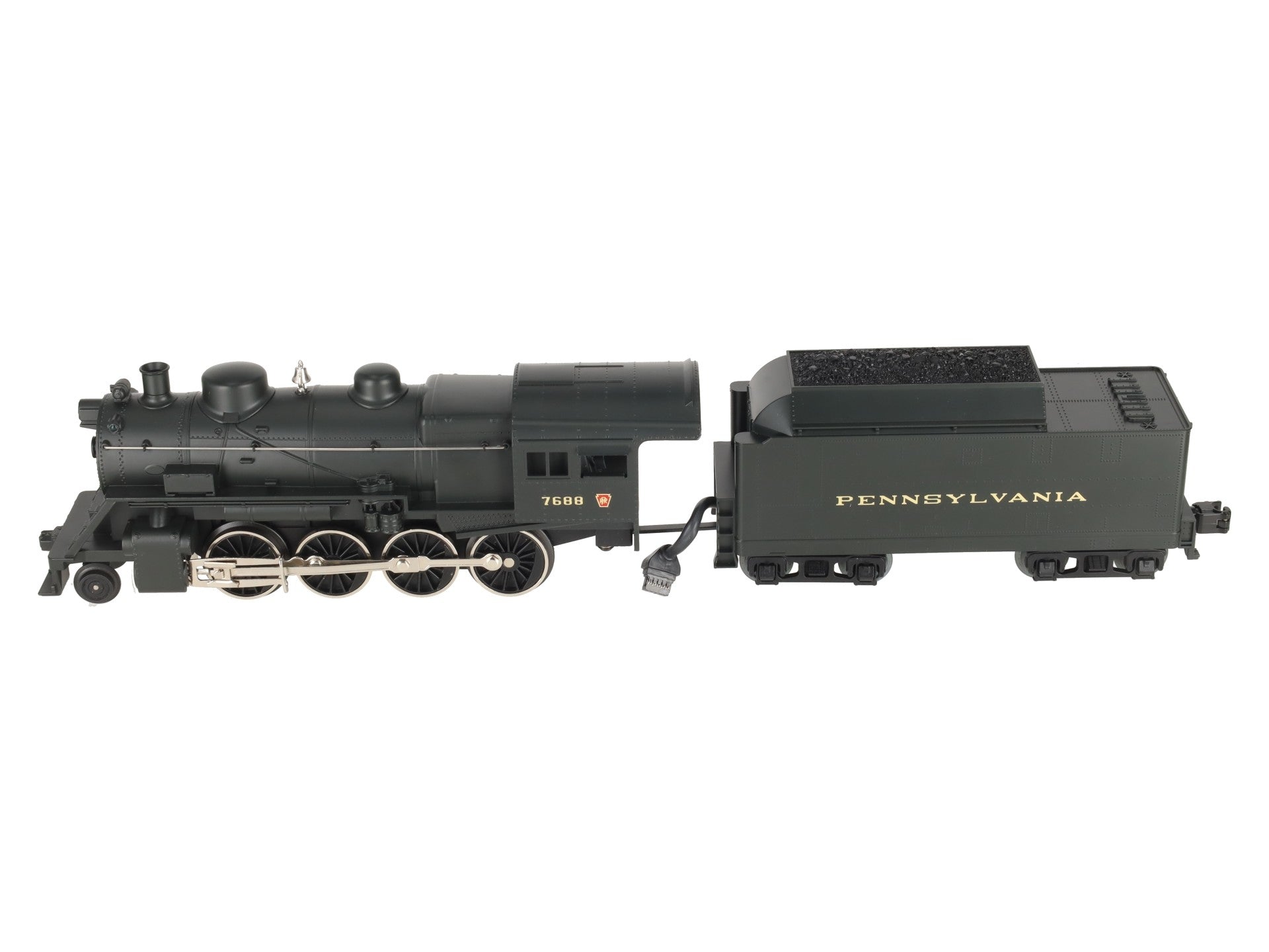 MTH 30-1159-1 O Gauge Pennsylvania 2-8-0 Steam Locomotive & Tender w/PS2 #7688 EX/Box