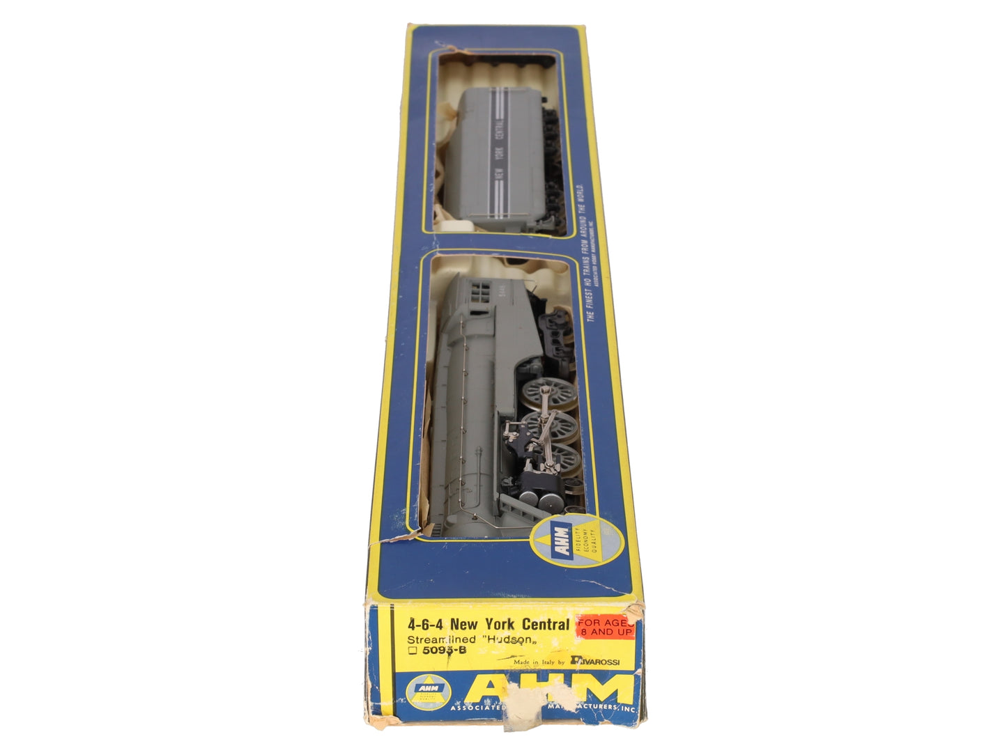 AHM 5095-B HO NYC Streamlined Hudson 4-6-4 Steam Locomotive w/ Tender #5446 VG/Box
