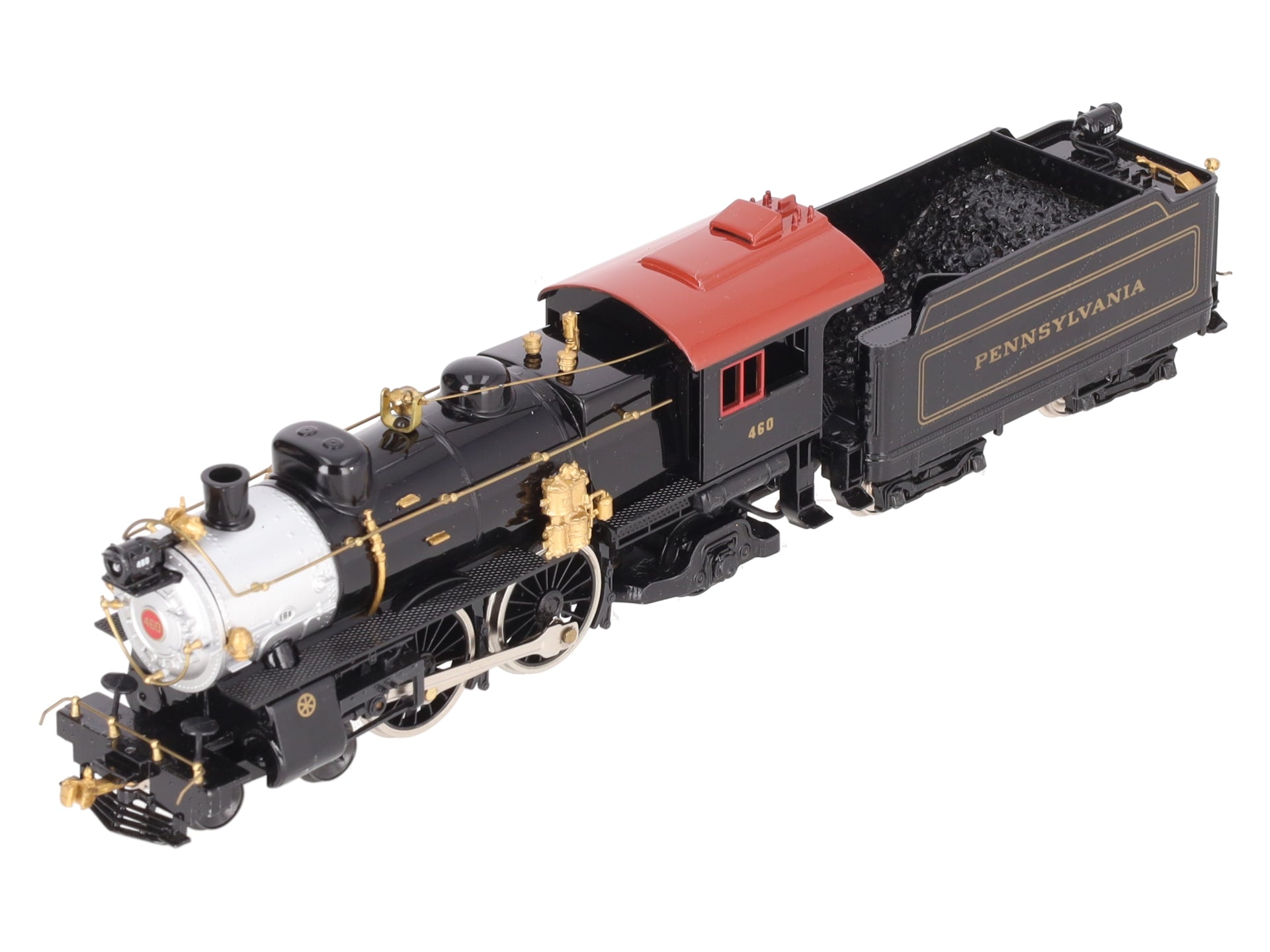 Mantua 03008 HO PRR 4-4-2 Steam Locomotive and Tender 