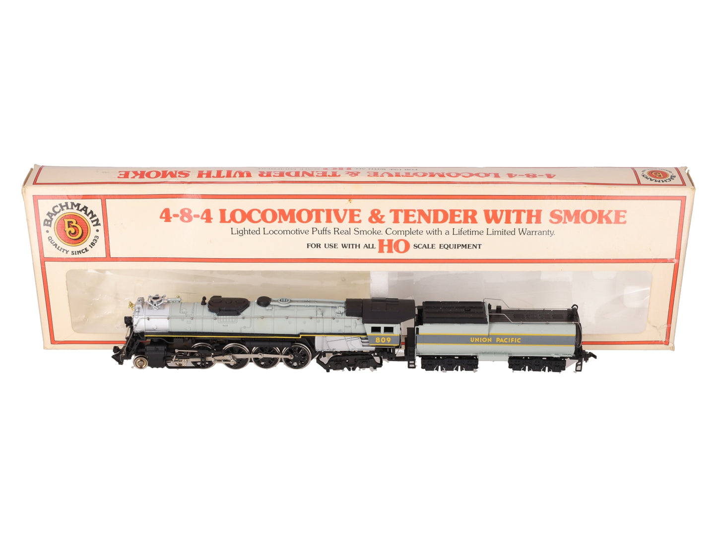 Bachmann 41-0535-01 HO Union Pacific Overland 4-8-4 Steam Loco & Tender #809 EX/Box