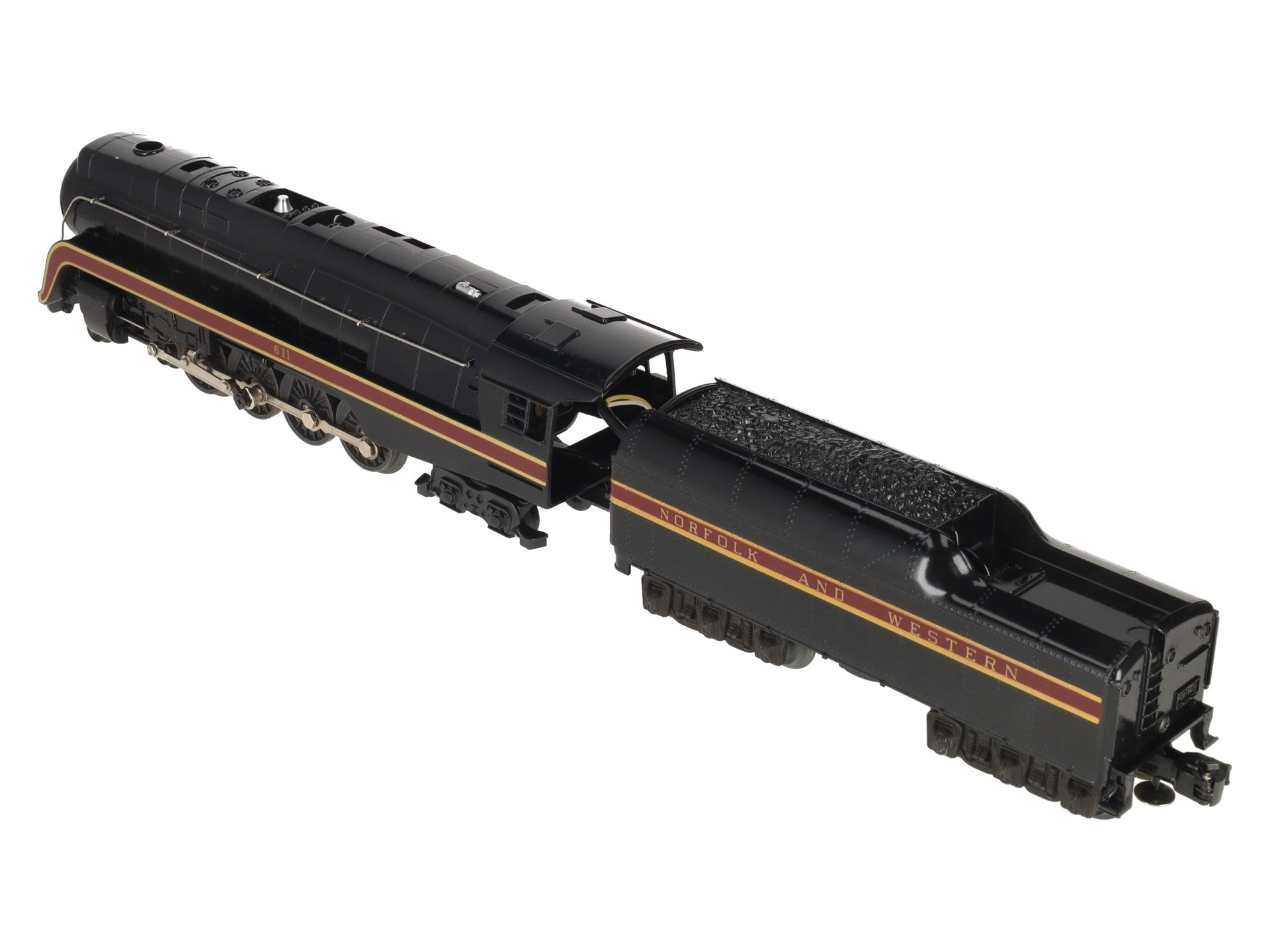 Lionel 6-8100 O Diecast Norfolk & Western 4-8-4 Steam Locomotive & Tender #611 EX/Box