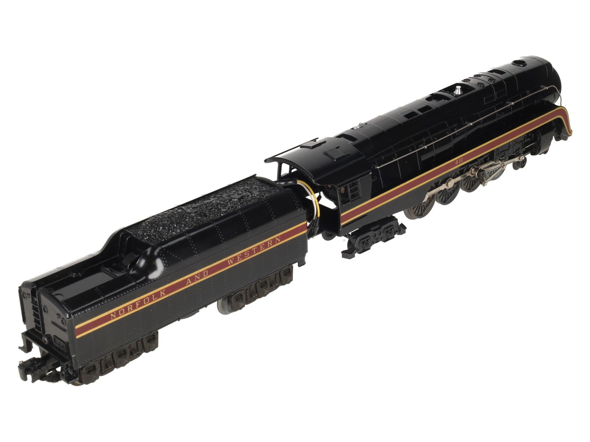 Lionel 6-8100 O Diecast Norfolk & Western 4-8-4 Steam Locomotive & Tender #611 EX/Box