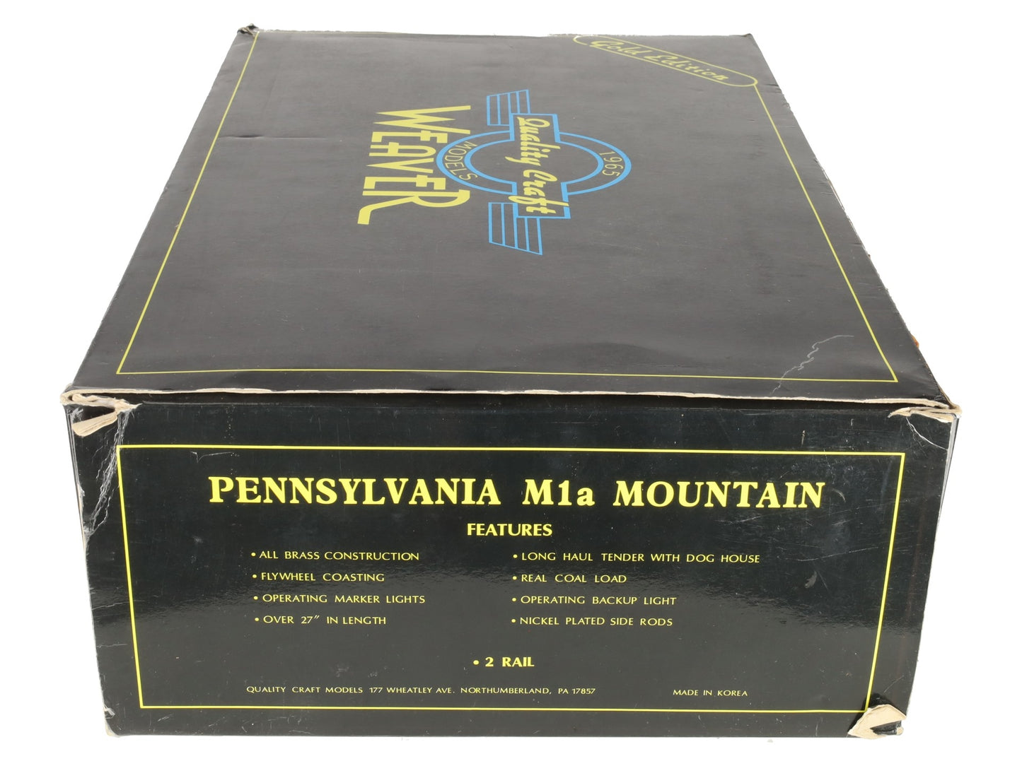 Weaver O Gauge BRASS PRR 4-8-2 M1a Mountain Steam Locomotive w/ Tender #6755-F/P LN/Box