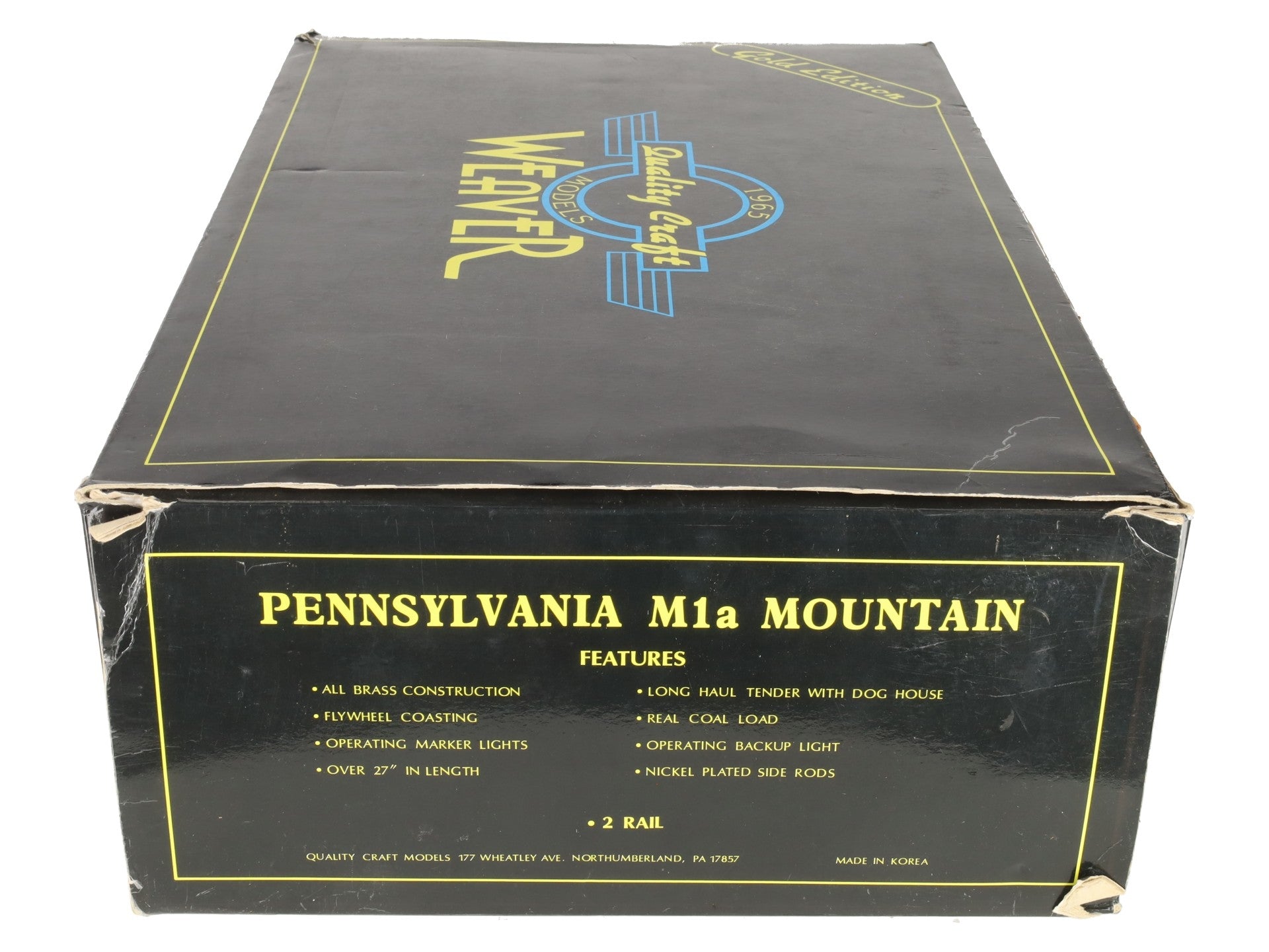 Weaver O Gauge BRASS PRR 4-8-2 M1a Mountain Steam Locomotive w/ Tender #6755-F/P LN/Box