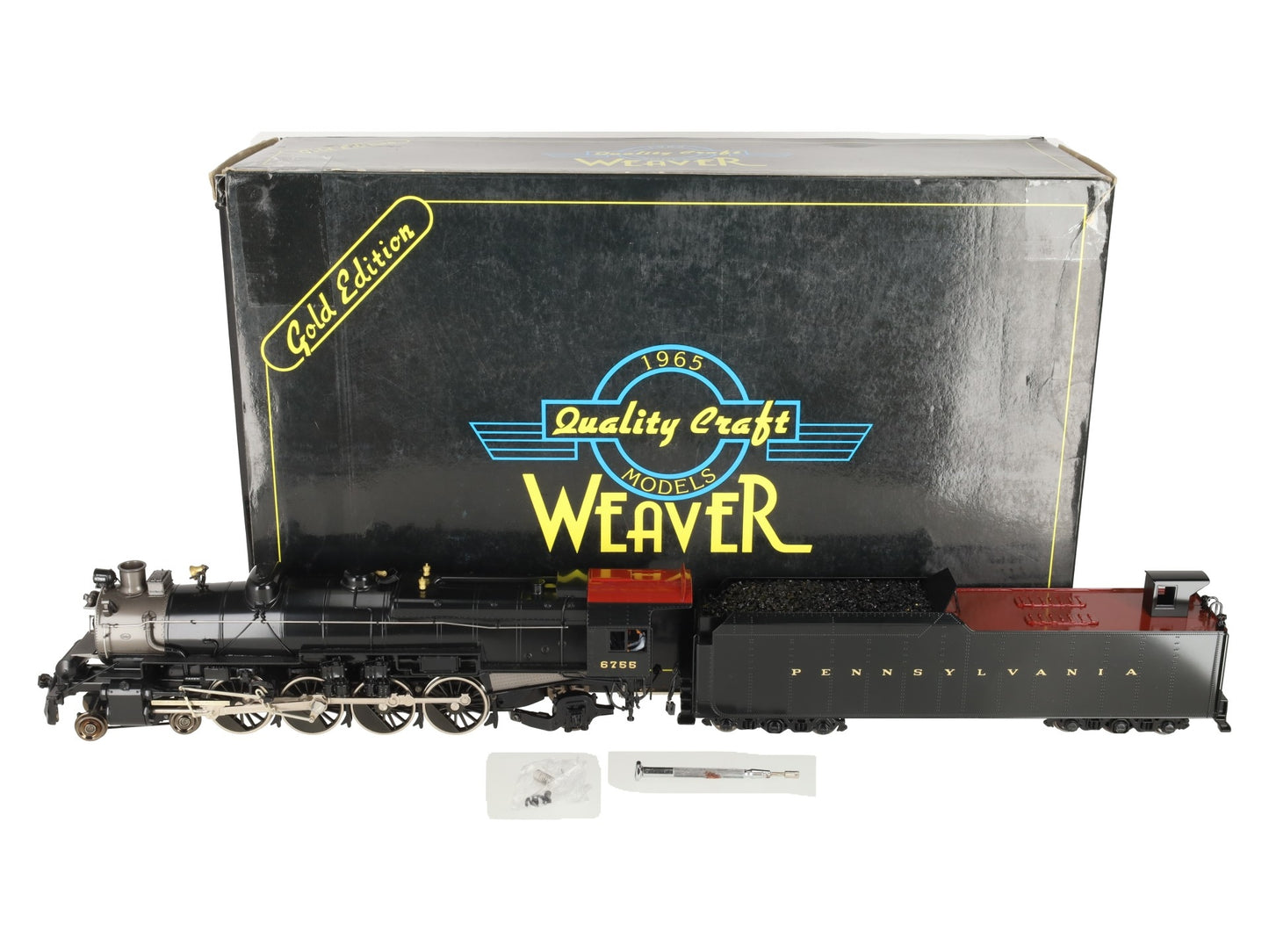 Weaver O Gauge BRASS PRR 4-8-2 M1a Mountain Steam Locomotive w/ Tender #6755-F/P LN/Box