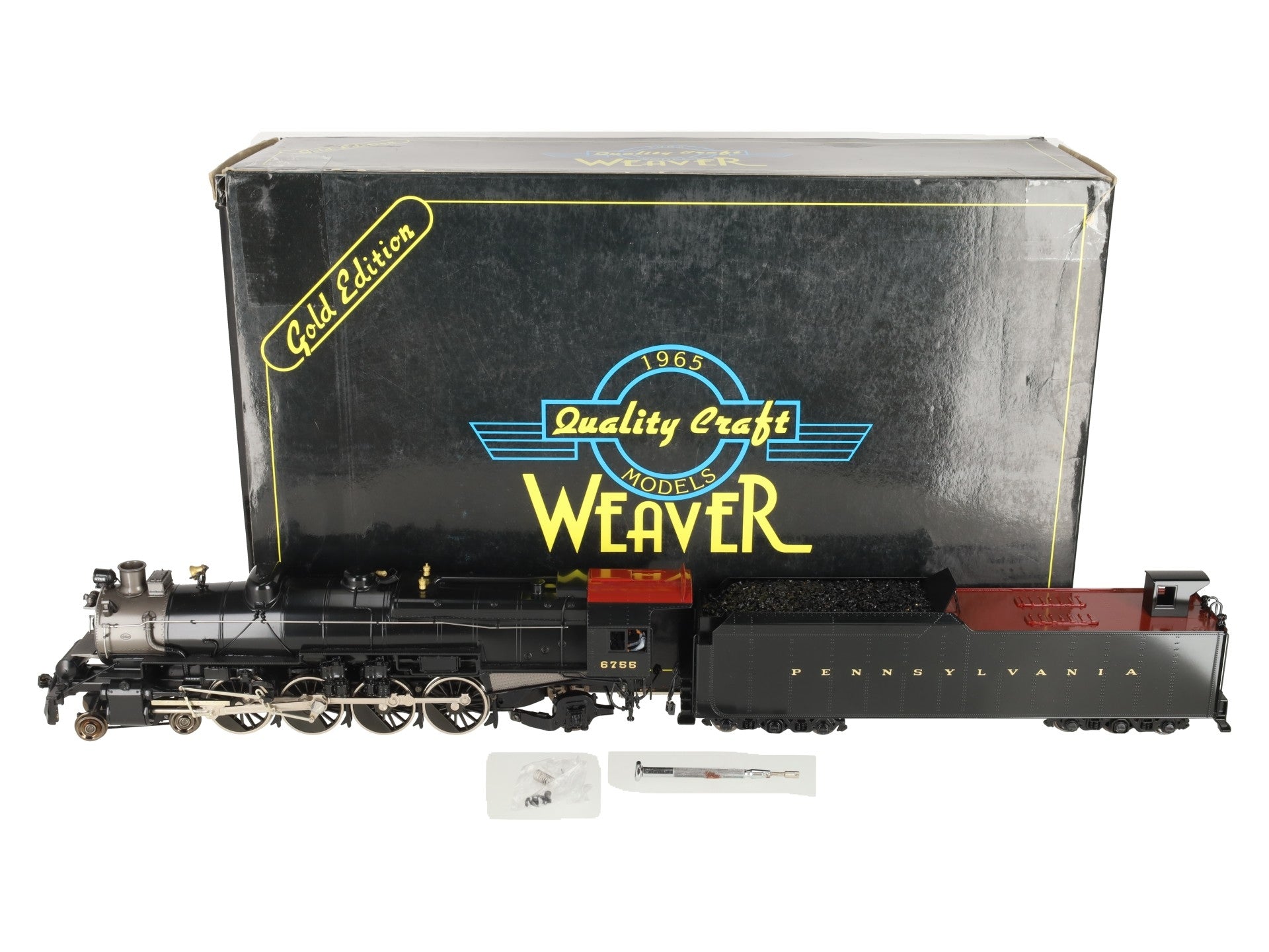 Weaver O Gauge BRASS PRR 4-8-2 M1a Mountain Steam Locomotive w/ Tender #6755-F/P LN/Box