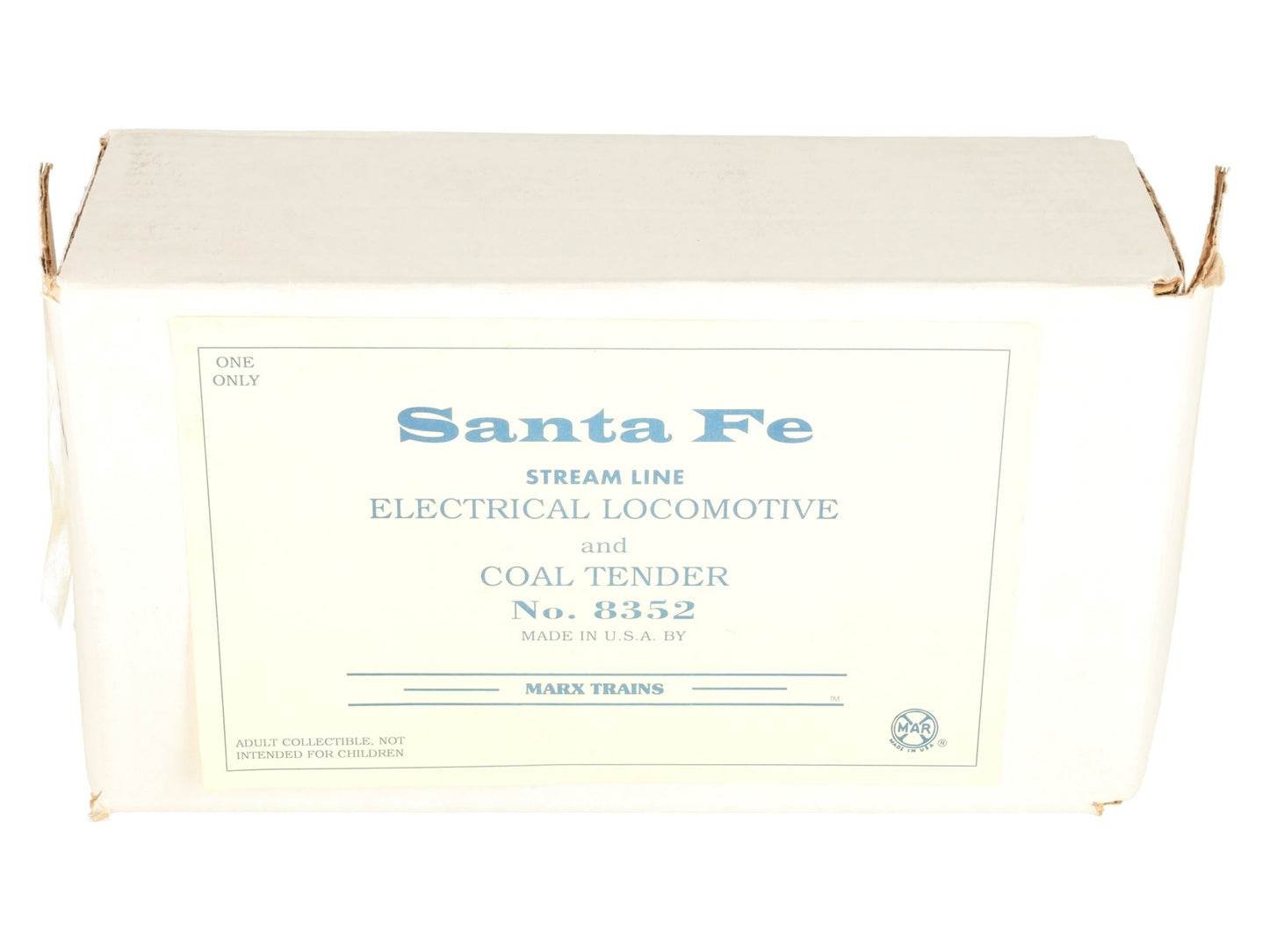 Marx 8352 O Gauge Sante Fe Steam Locomotive w/ Coal Tender #8352 EX/Box