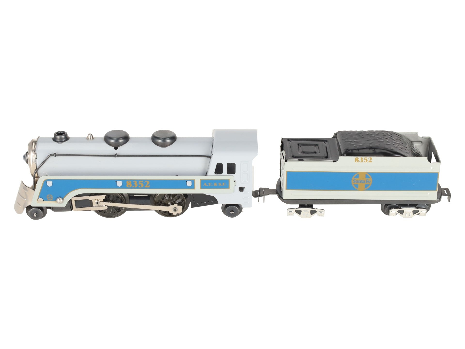 Marx 8352 O Gauge Sante Fe Steam Locomotive w/ Coal Tender #8352 EX/Box