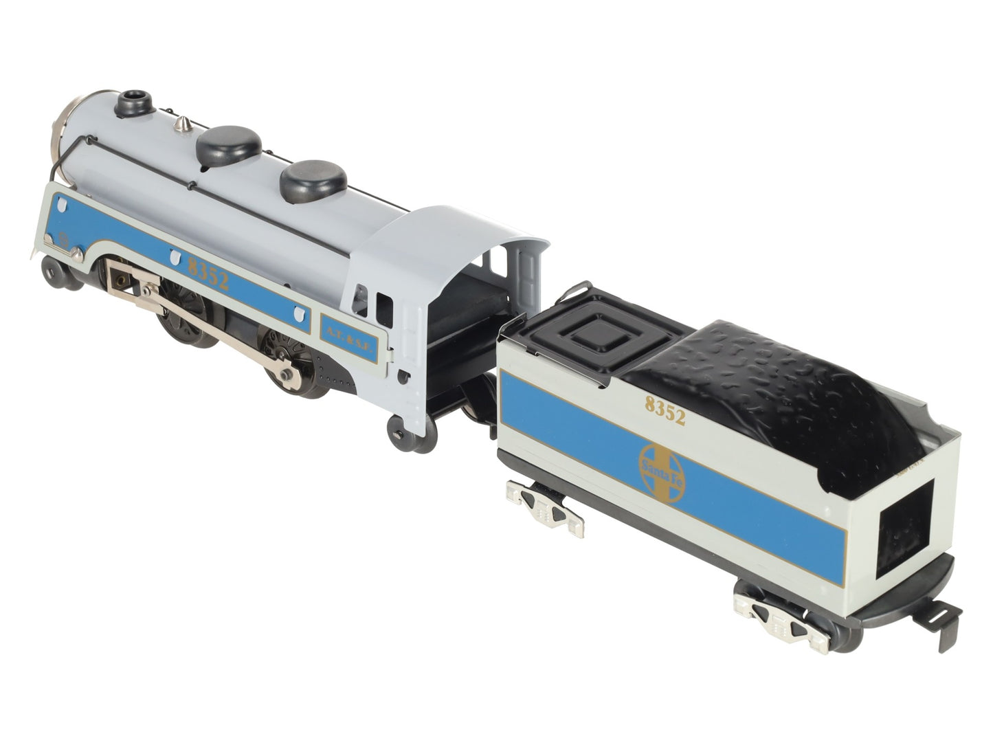 Marx 8352 O Gauge Sante Fe Steam Locomotive w/ Coal Tender #8352 EX/Box