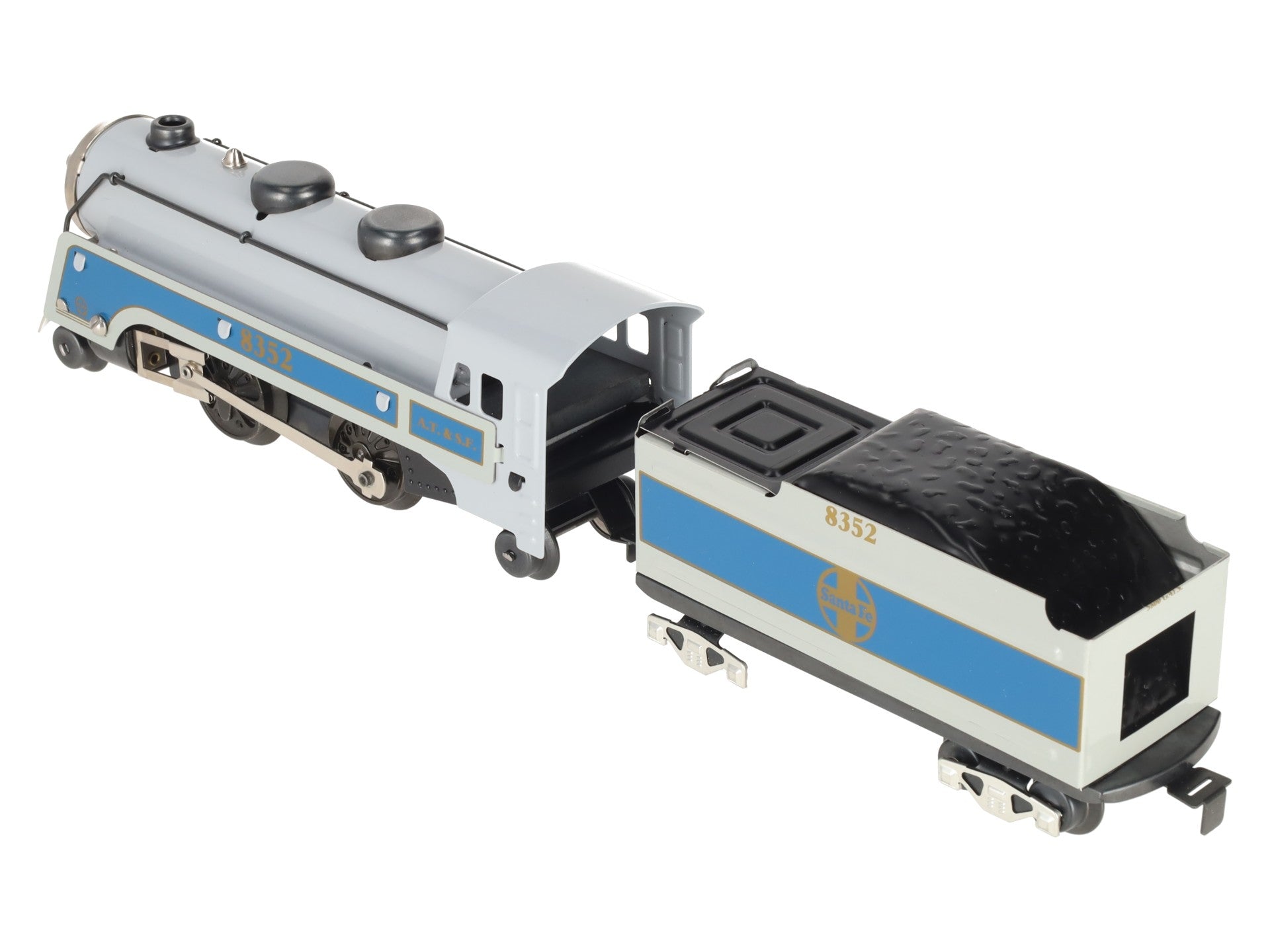 Marx 8352 O Gauge Sante Fe Steam Locomotive w/ Coal Tender #8352 EX/Box