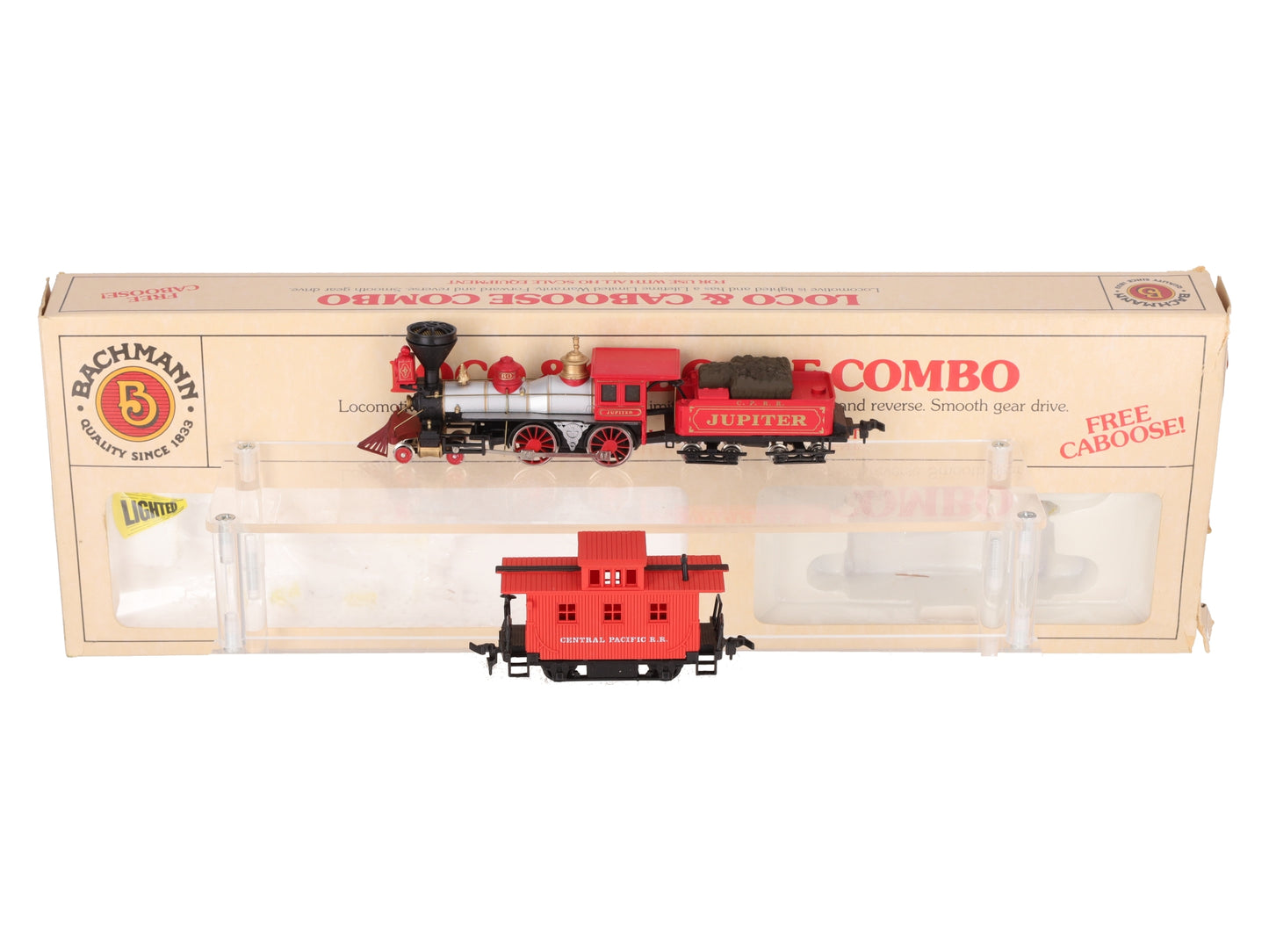 Bachmann 51124 HO Scale CP 4-4-0 Jupiter Steam Locomotive, Tender & Caboose #60 EX/Box