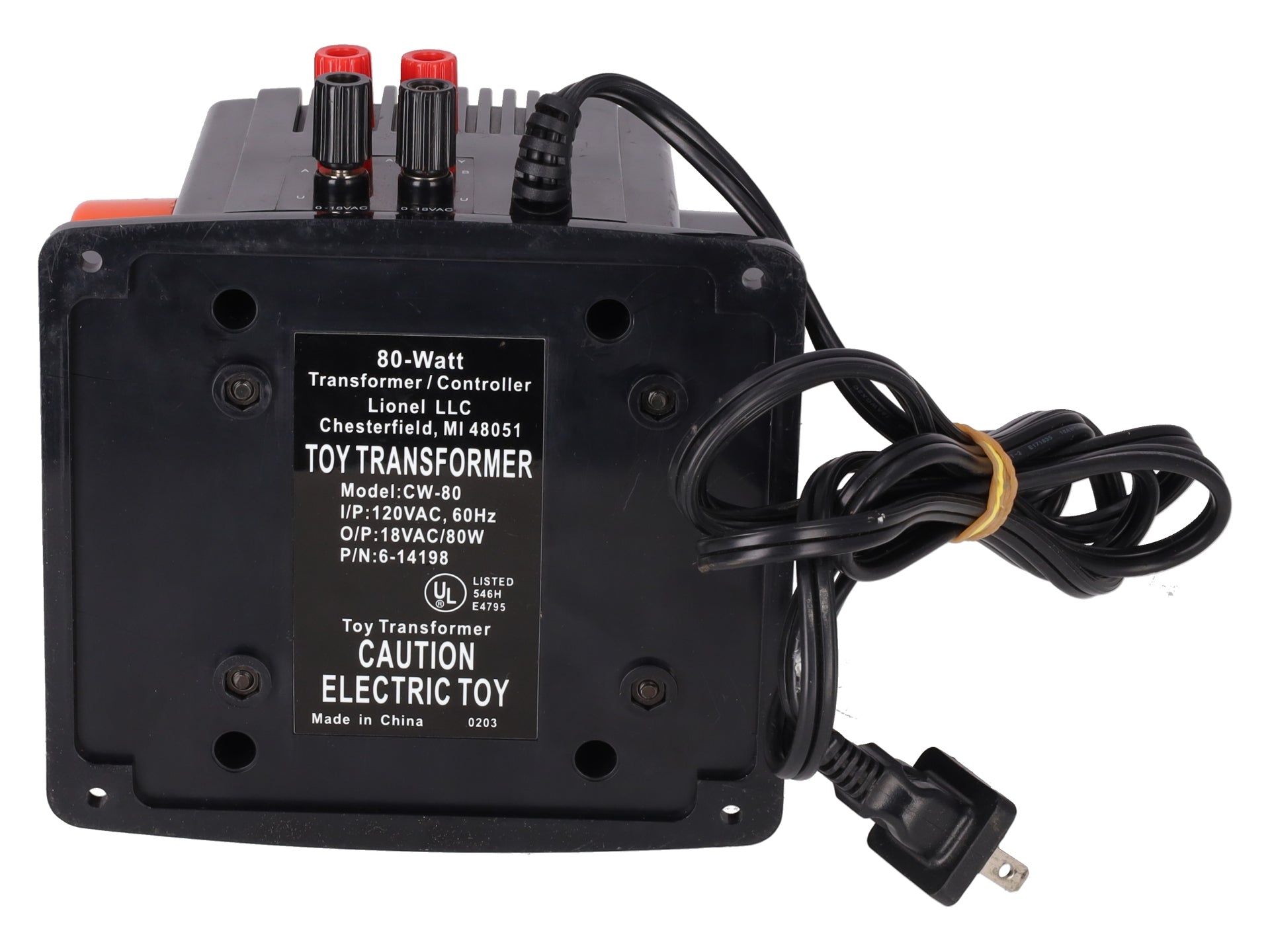 Lionel 6-14198 O Gauge CW-80 80 Watt Transformer EX