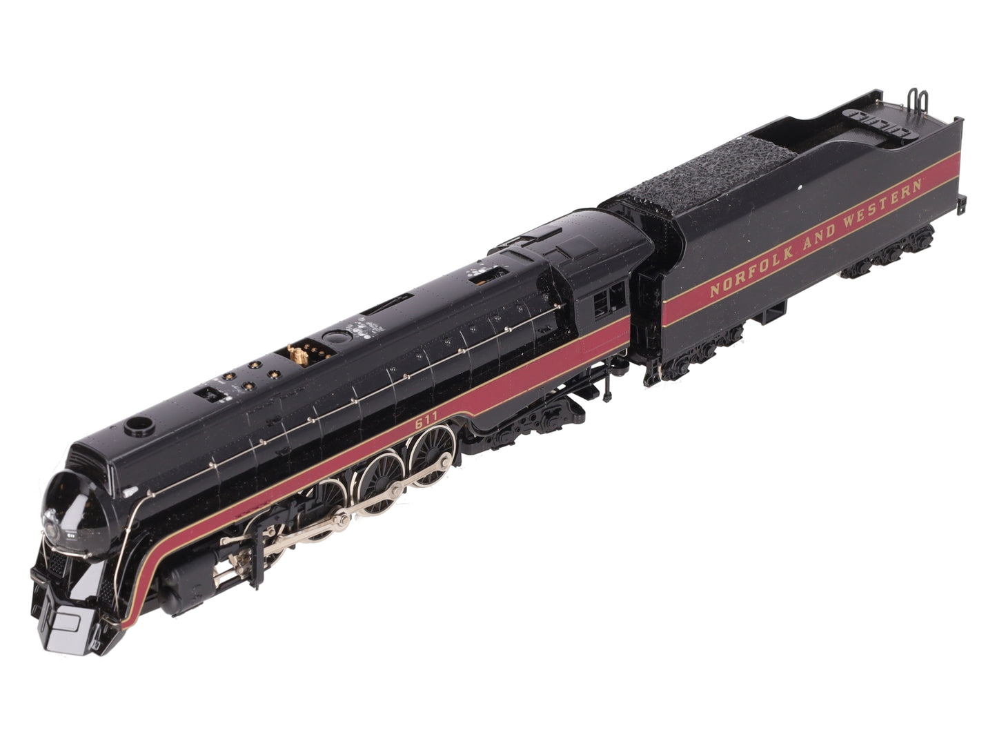 Bachmann 41-0657-A4 HO N&W Class J 611 4-8-4 Steam Locomotive & Tender #611 VG/Box