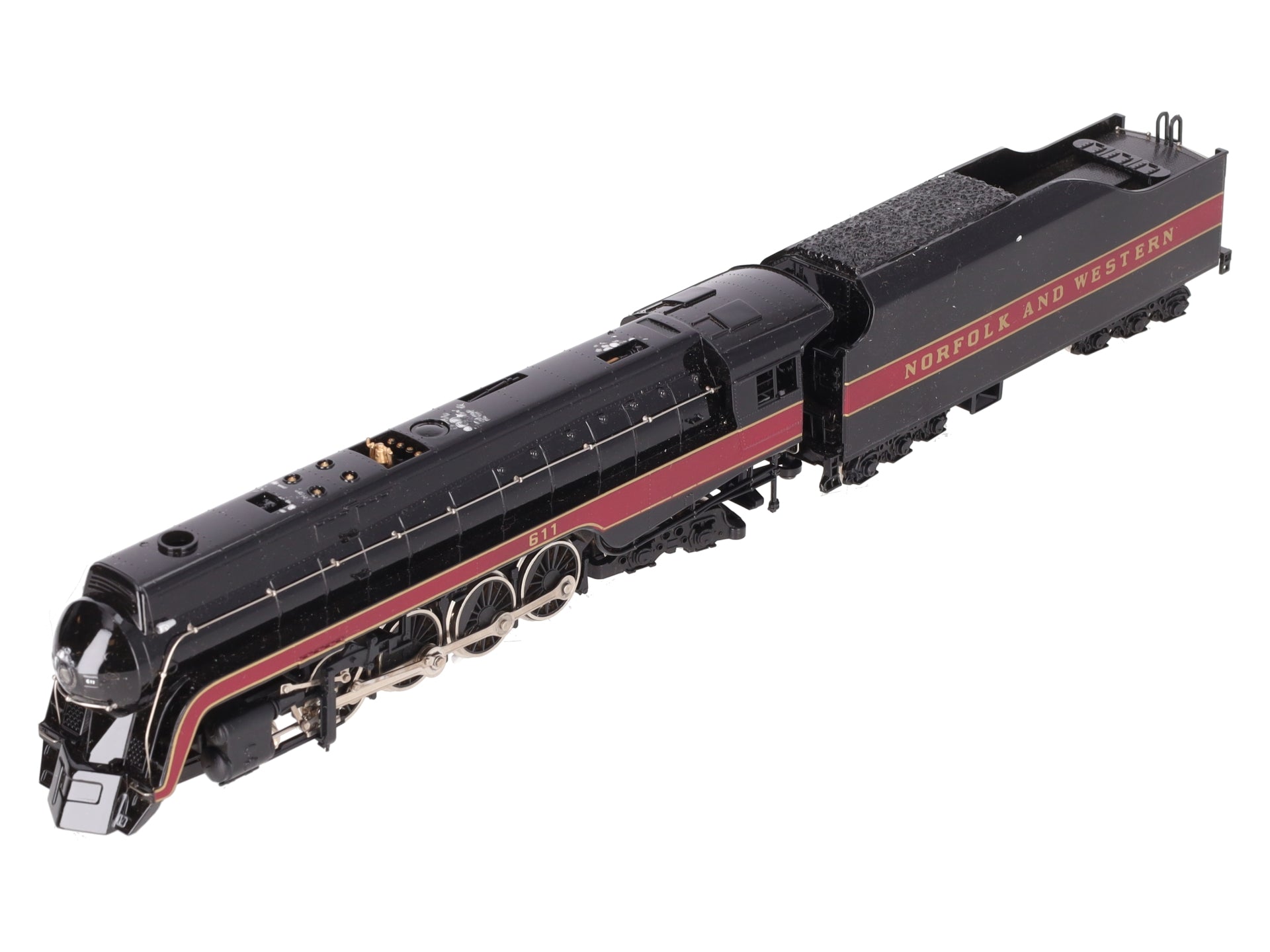 Bachmann 41-0657-A4 HO N&W Class J 611 4-8-4 Steam Locomotive & Tender #611 VG/Box