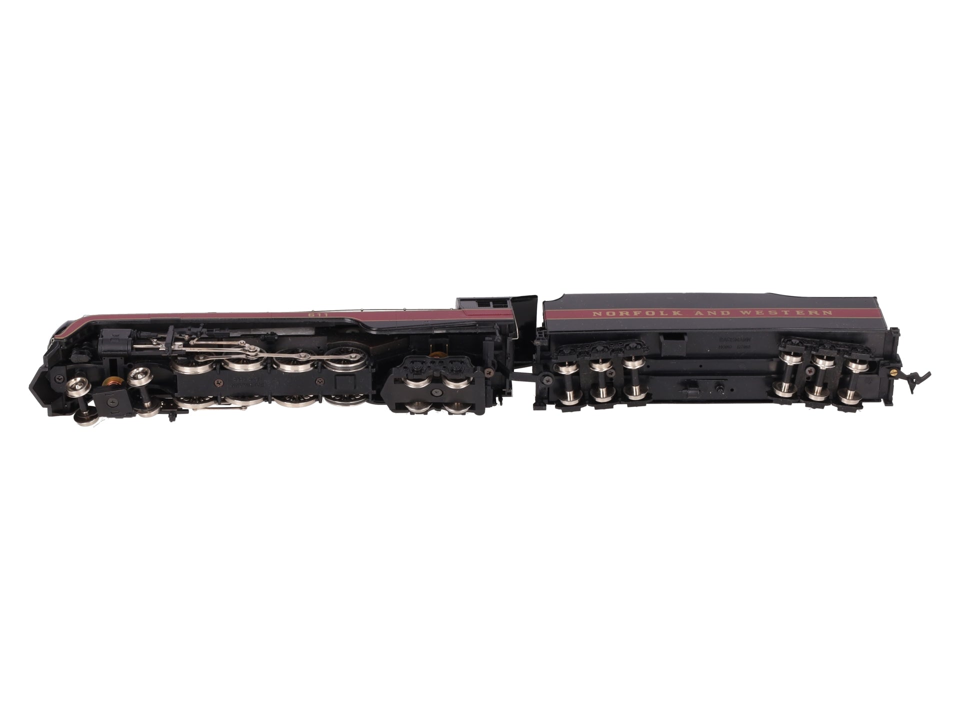 Bachmann 41-0657-A4 HO N&W Class J 611 4-8-4 Steam Locomotive & Tender #611 VG/Box