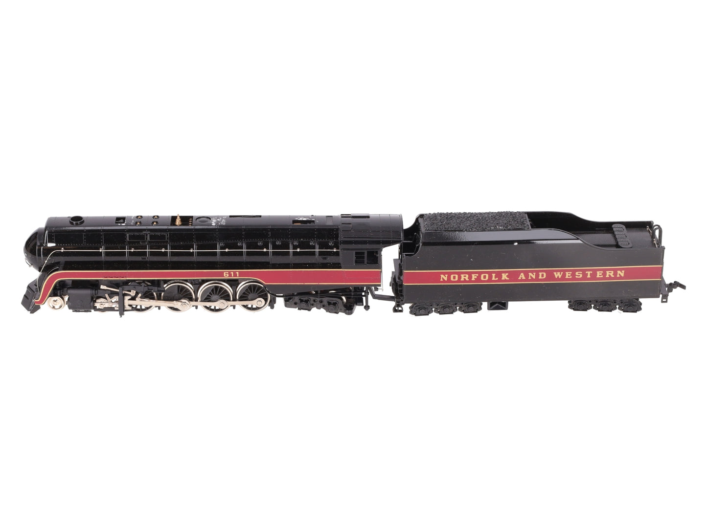 Bachmann 41-0657-A4 HO N&W Class J 611 4-8-4 Steam Locomotive & Tender #611 VG/Box