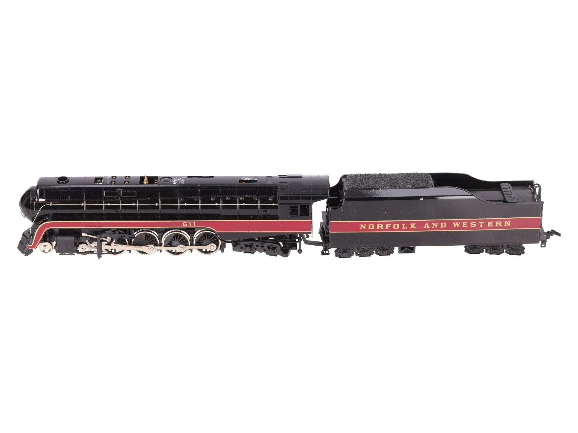 Bachmann 41-0657-A4 HO N&W Class J 611 4-8-4 Steam Locomotive & Tender #611 VG/Box
