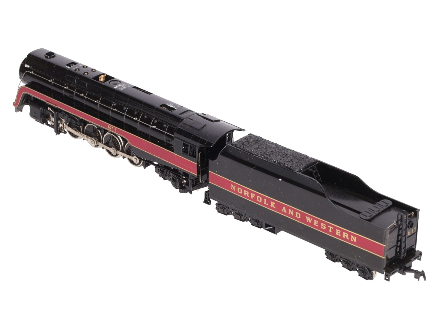 Bachmann 41-0657-A4 HO N&W Class J 611 4-8-4 Steam Locomotive & Tender #611 VG/Box