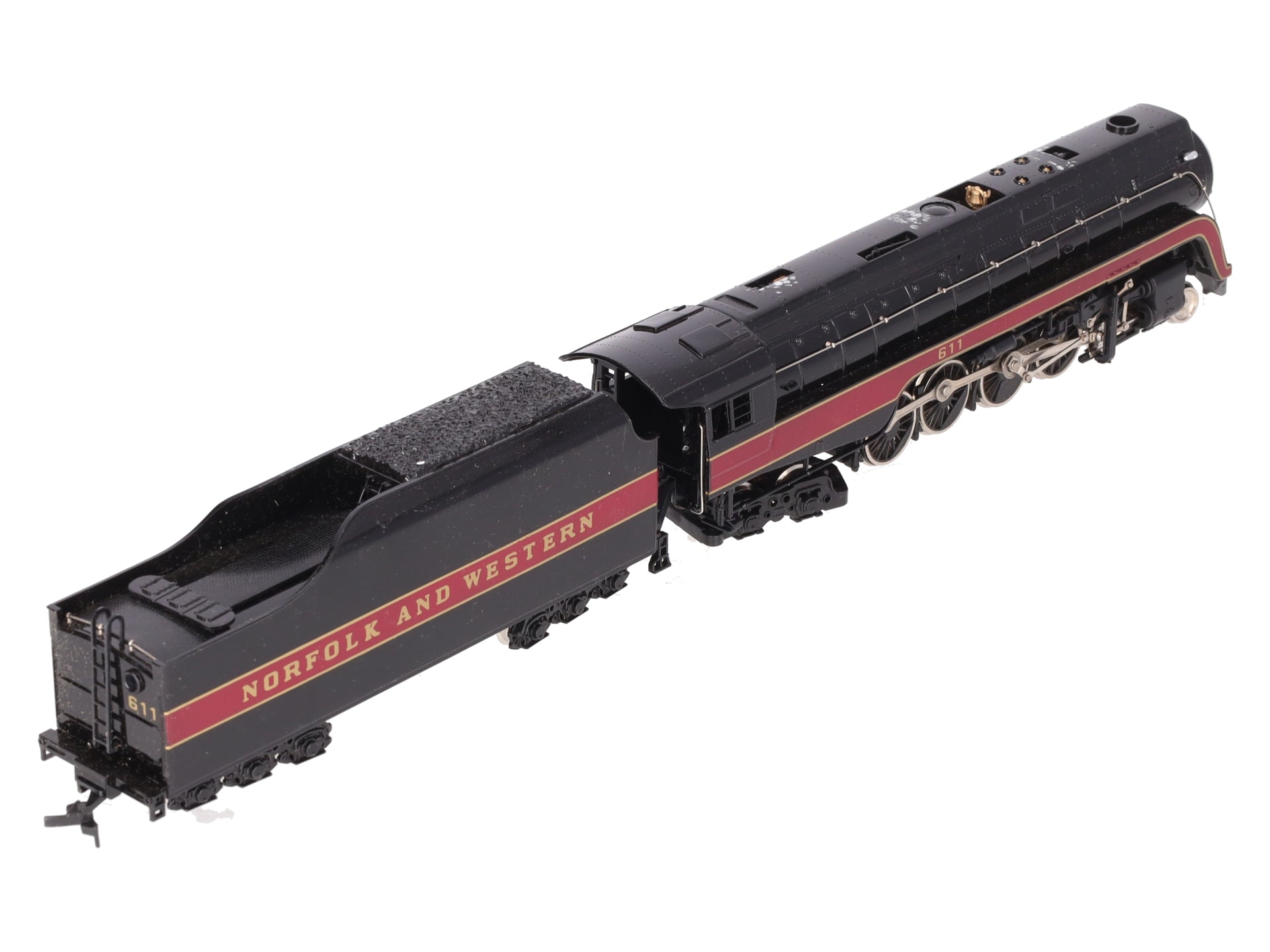 Bachmann 41-0657-A4 HO N&W Class J 611 4-8-4 Steam Locomotive & Tender #611 VG/Box