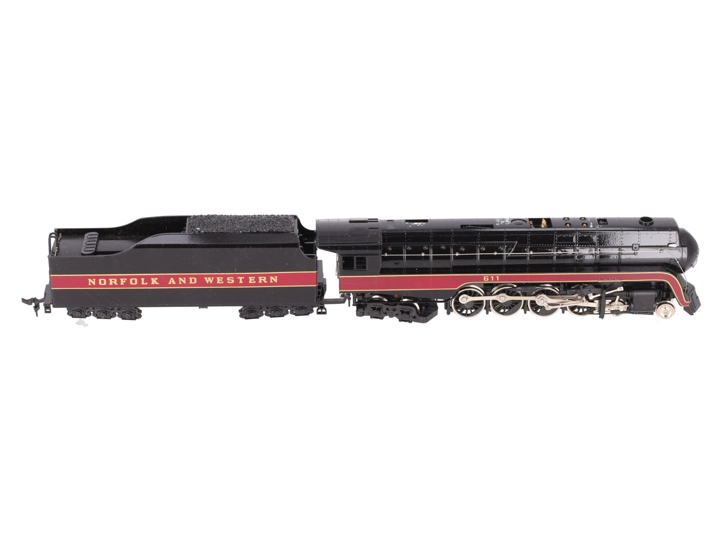 Bachmann 41-0657-A4 HO N&W Class J 611 4-8-4 Steam Locomotive & Tender #611 VG/Box
