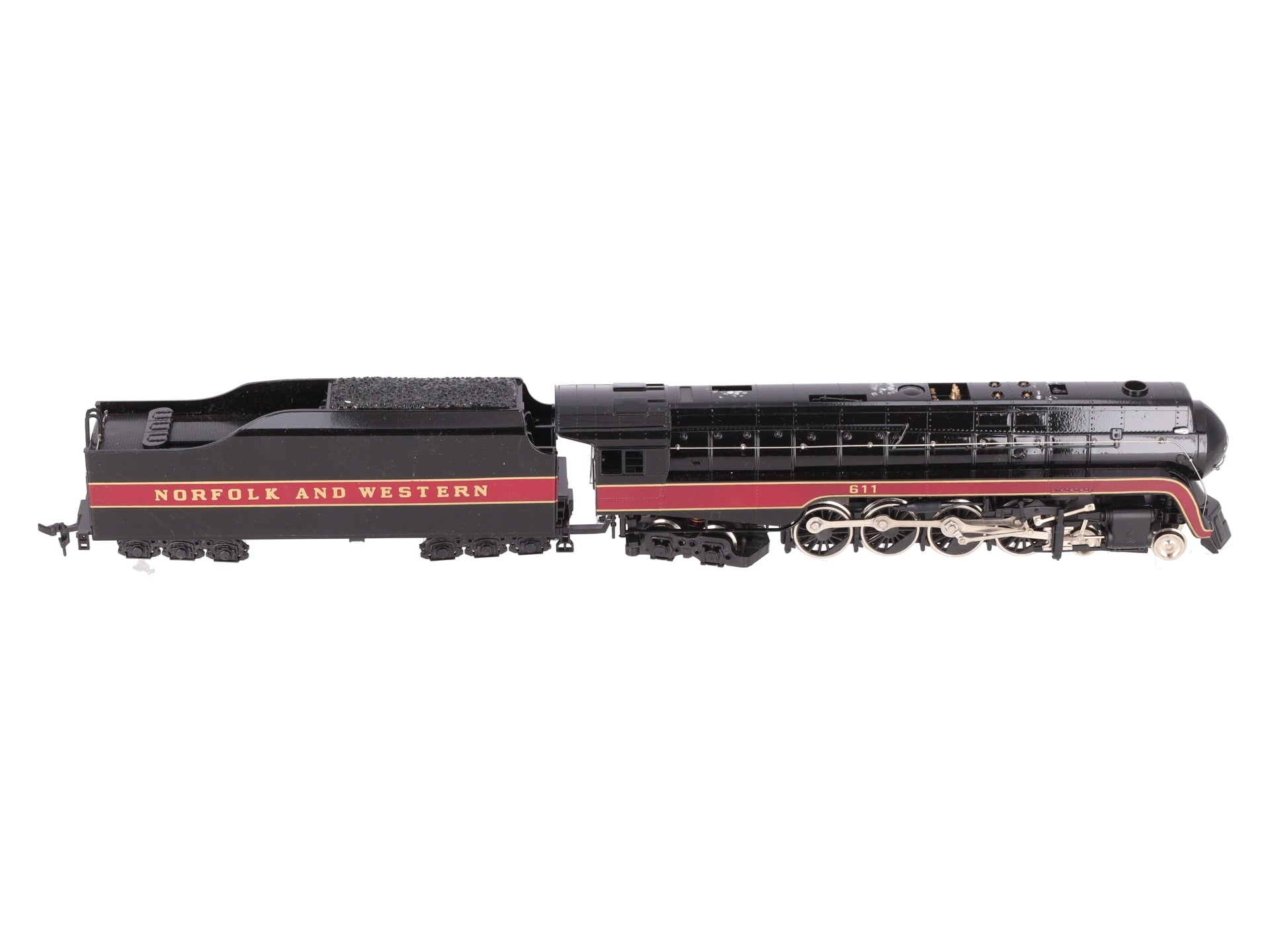 Bachmann 41-0657-A4 HO N&W Class J 611 4-8-4 Steam Locomotive & Tender #611 VG/Box