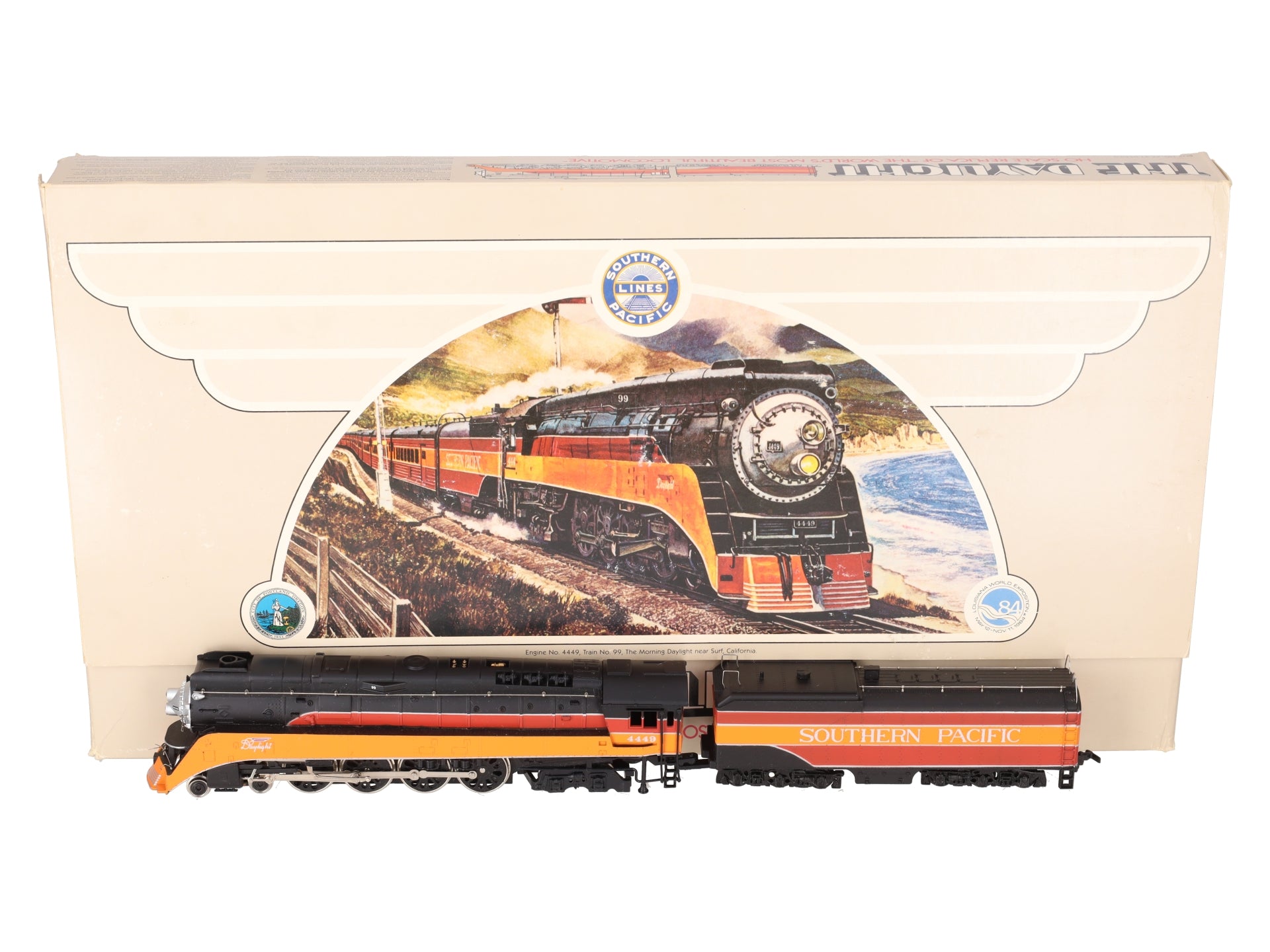Bachmann 41-0550-D9 HO Southern Pacific Daylight Steam Locomotive & Tender #4449 EX/Box