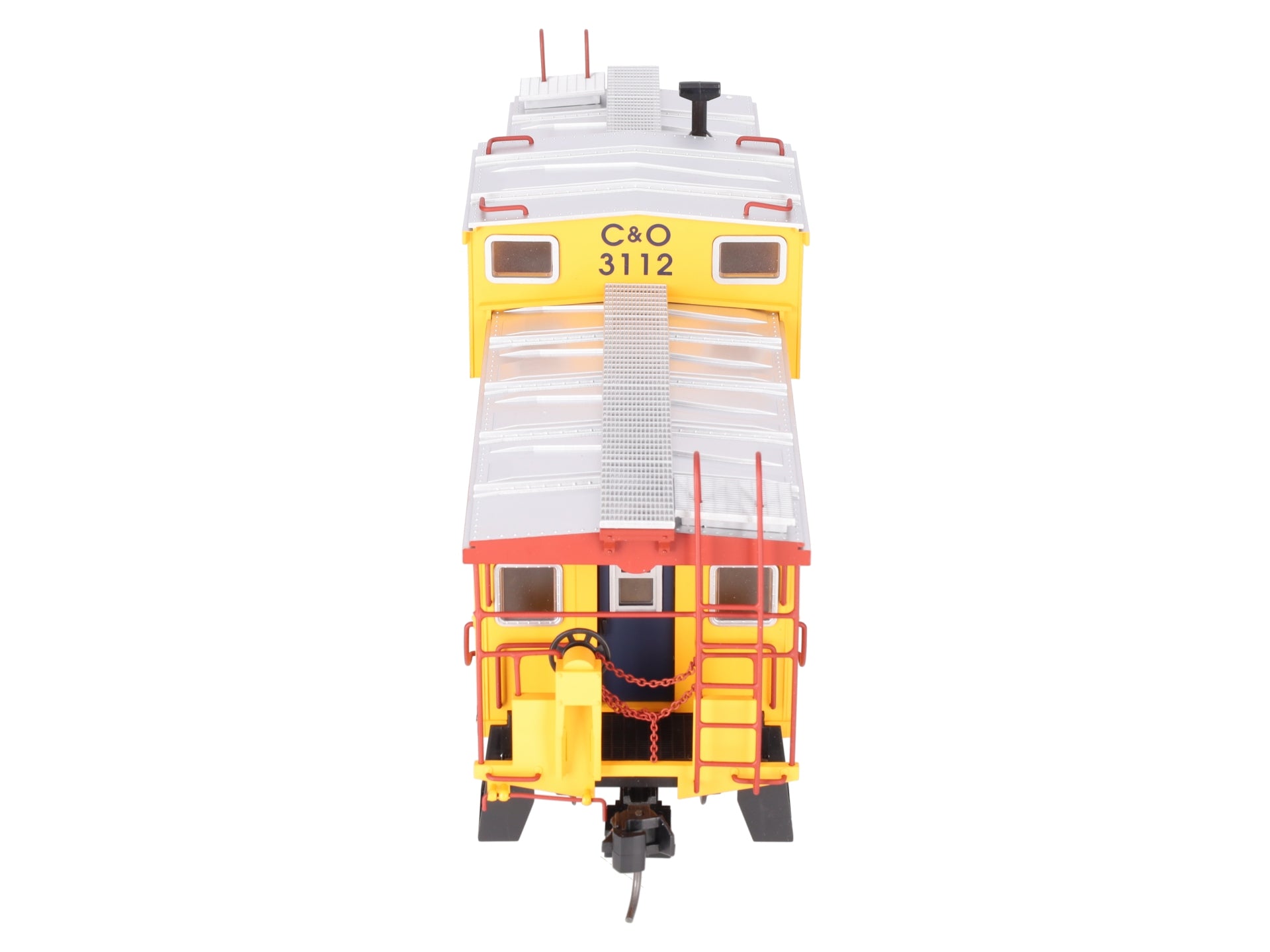 USA Trains R12128 Chessie Illuminated Ext. Vision Caboose #903112 - Metal Wheels EX/Box