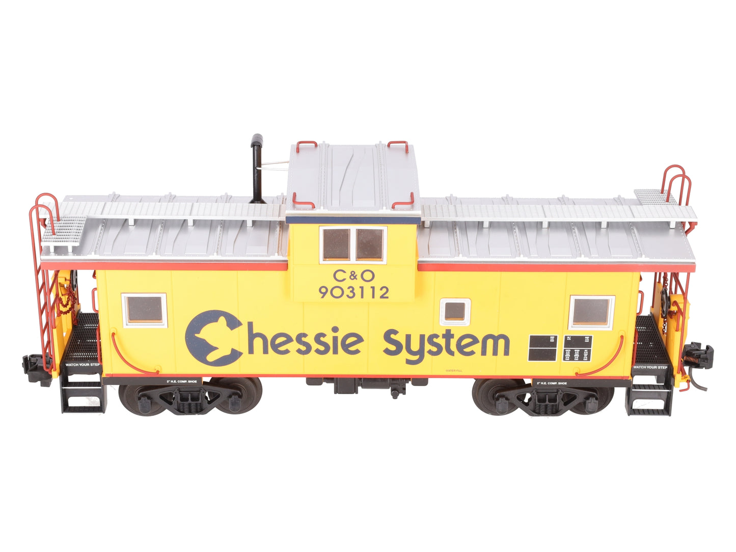 USA Trains R12128 Chessie Illuminated Ext. Vision Caboose #903112 - Metal Wheels EX/Box
