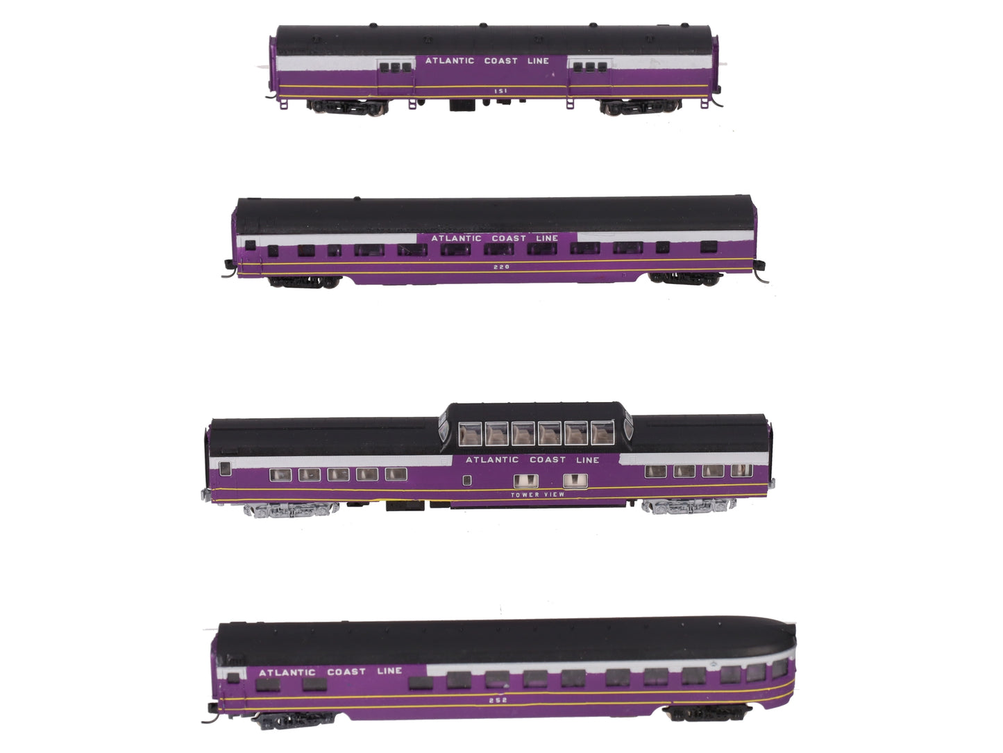 N Scale Atlantic Coast Line Passenger Set w/ DC&DCC Lighting-Custom [4]
