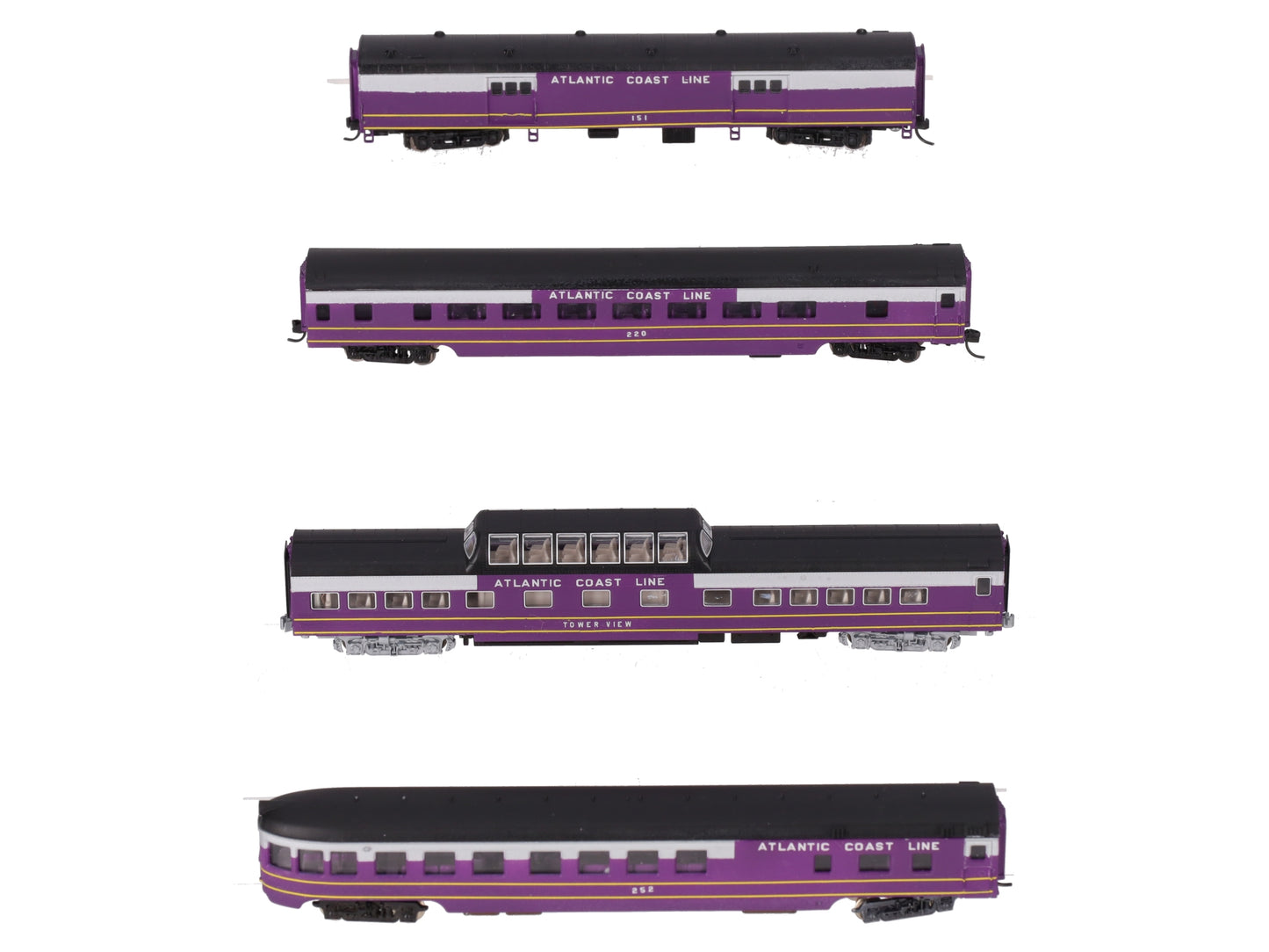 N Scale Atlantic Coast Line Passenger Set w/ DC&DCC Lighting-Custom [4]