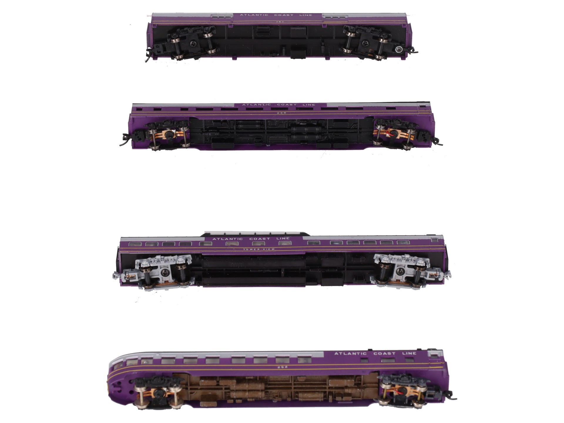 N Scale Atlantic Coast Line Passenger Set w/ DC&DCC Lighting-Custom [4]