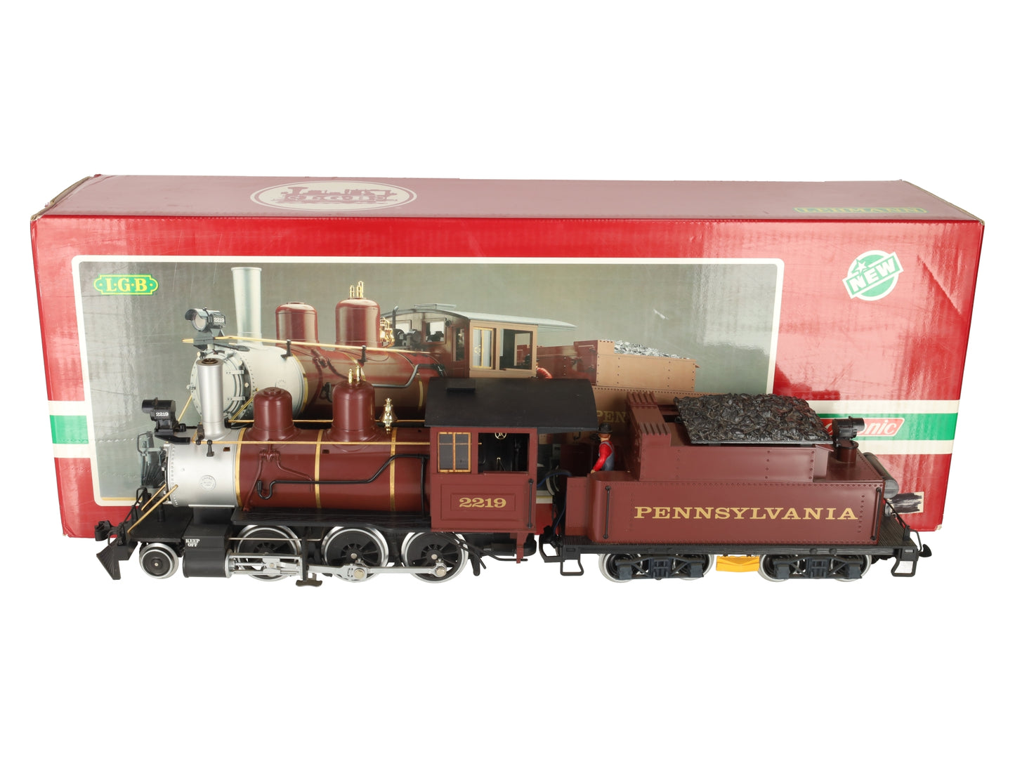 LGB 2219S G Pennsylvania 2-6-0 Mogul Steam Locomotive and Tender EX/Box