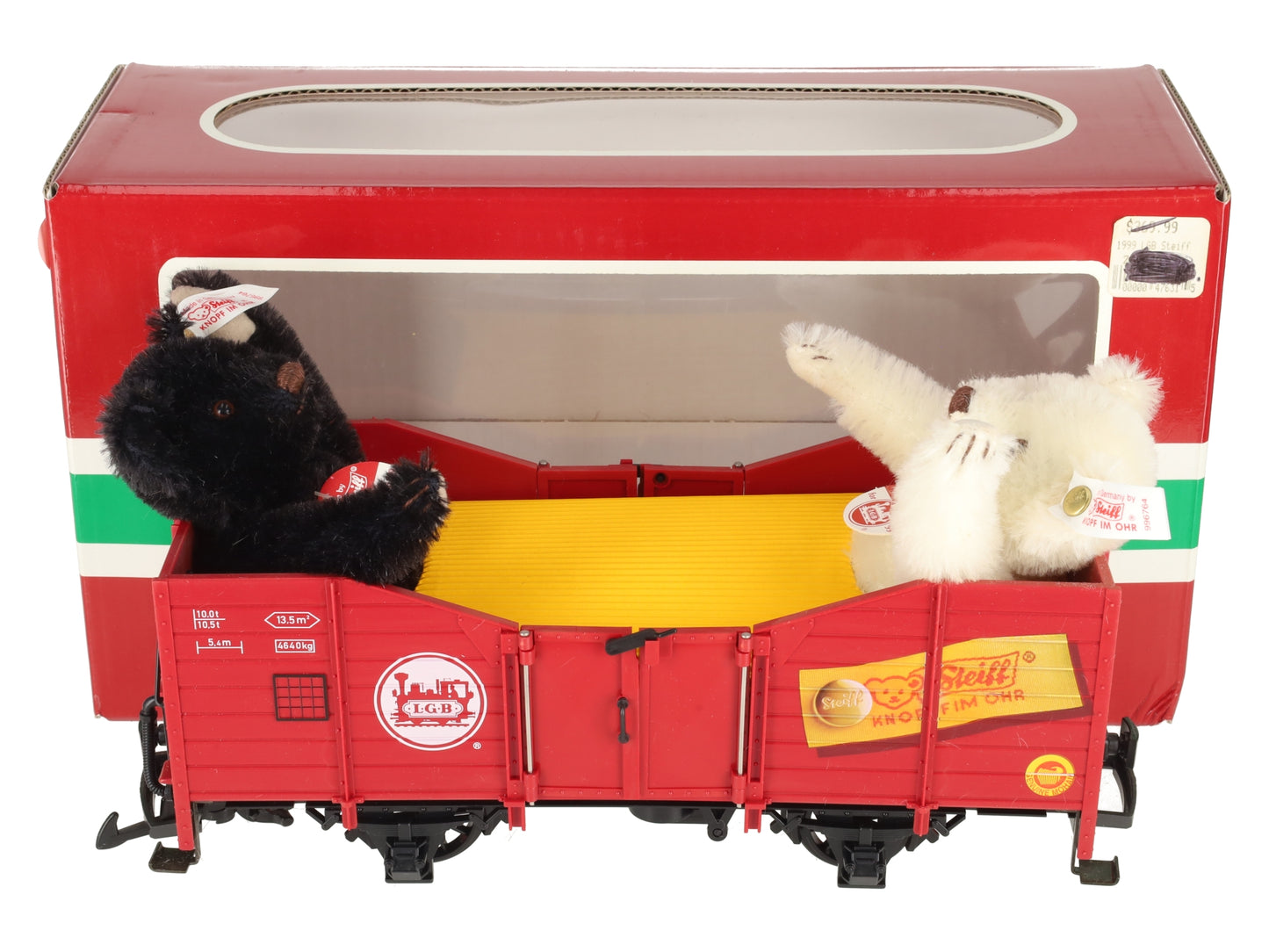 LGB 41220 G Gauge Gondola with 2 Steiff Bears LN/Box